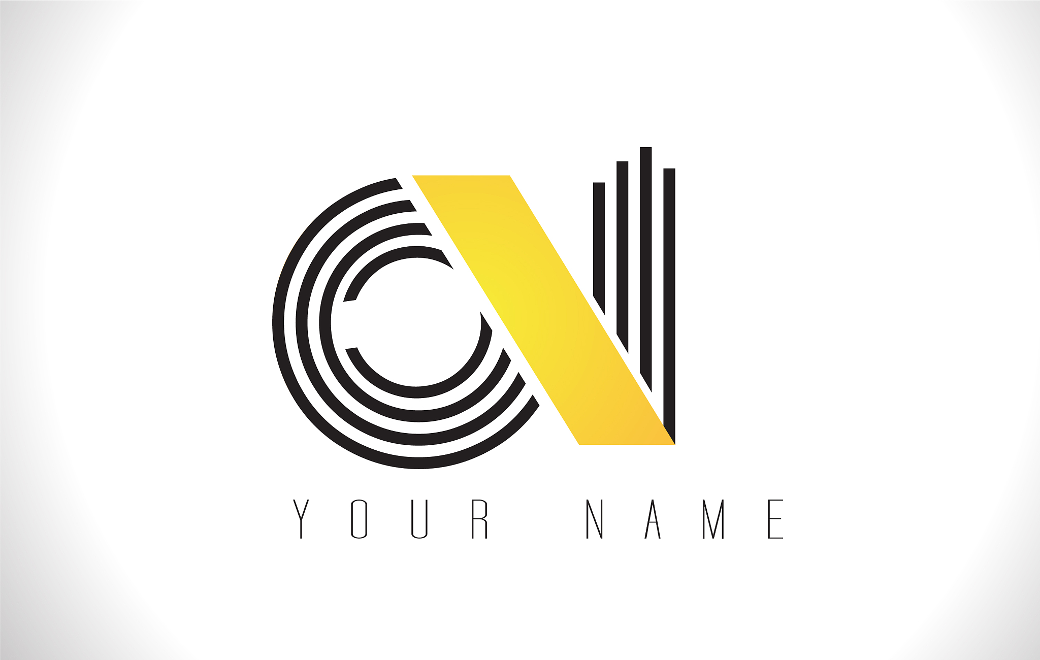on black lines letter logo creative line letters