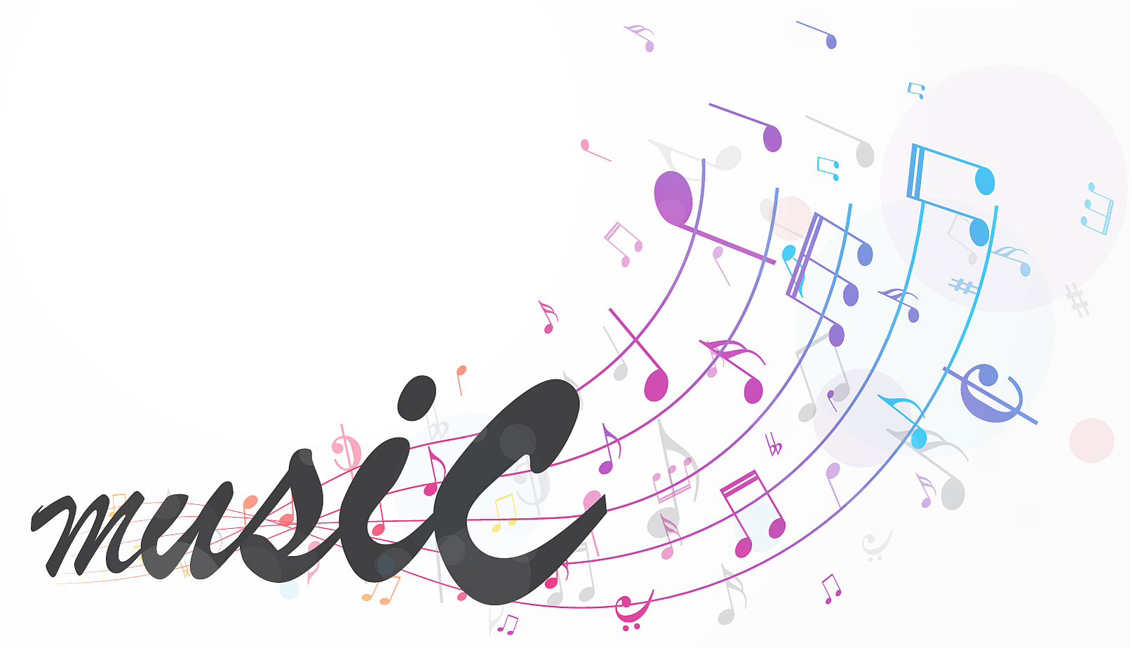 colorful music notes background
