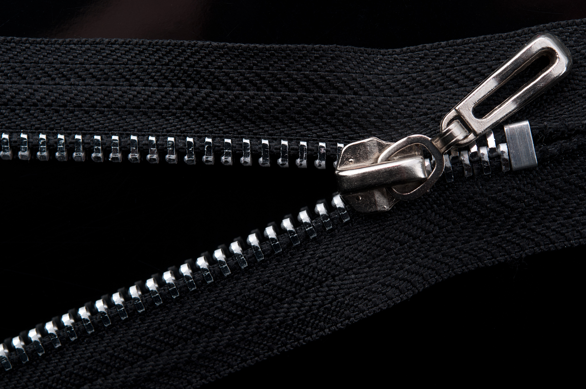 zipper on background