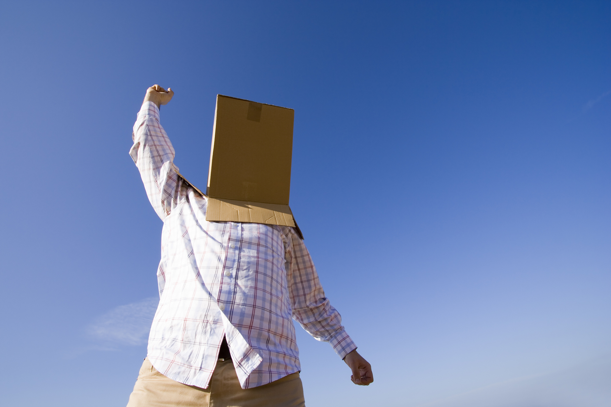 cardboard head