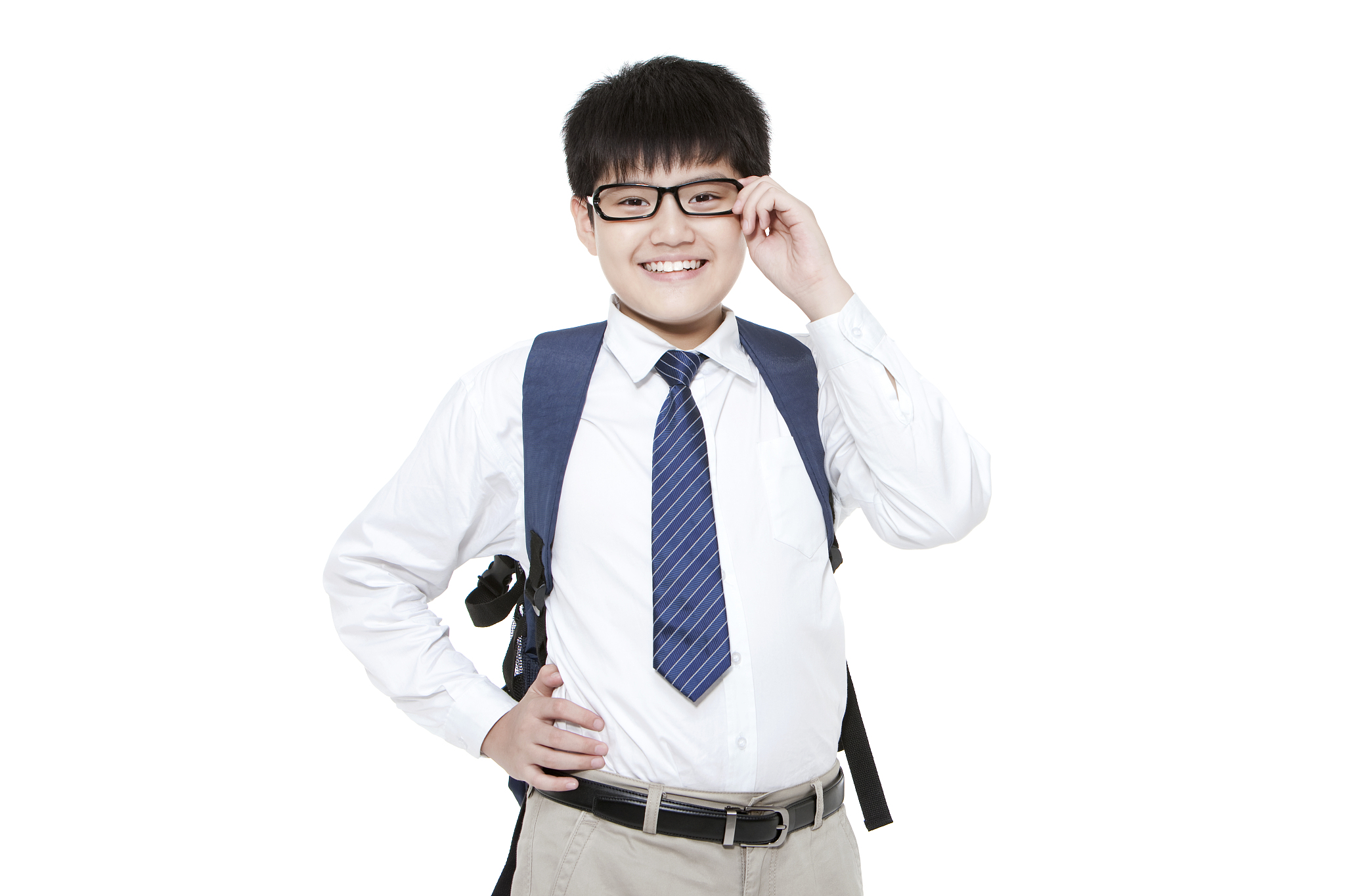 小学男生和眼镜