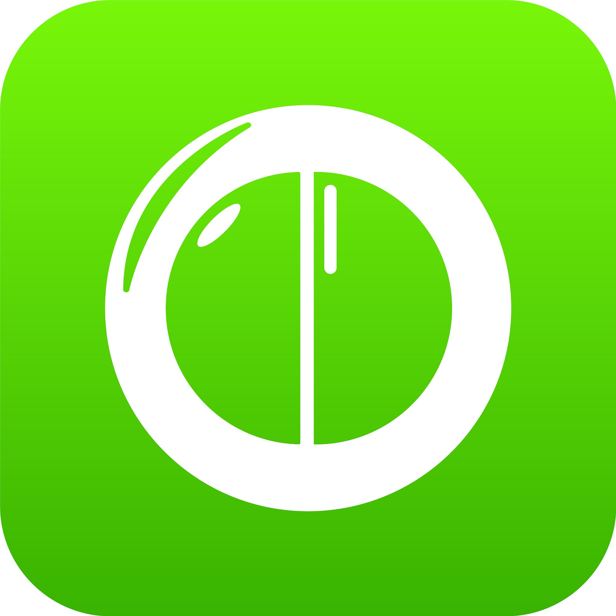 face powder female icon green