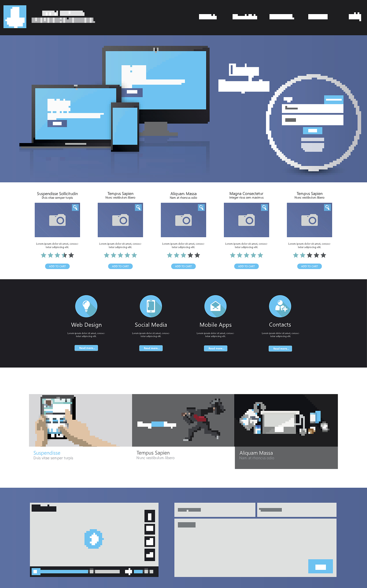 business website template design vector