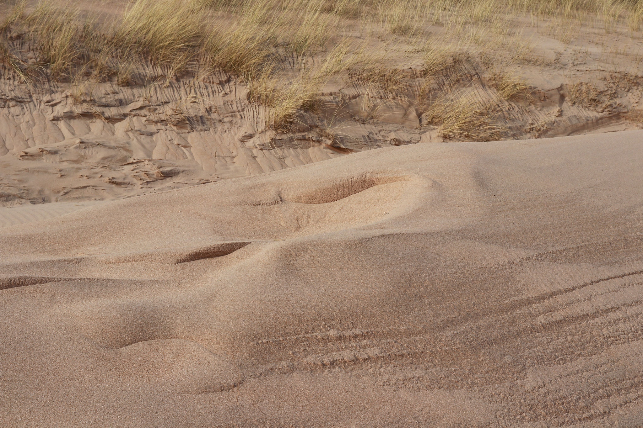 textures and patterns in sand dunes