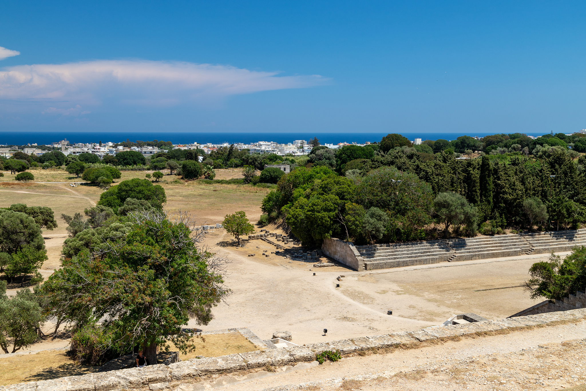 view from mount smith at the capital city rhodes and the aegean 