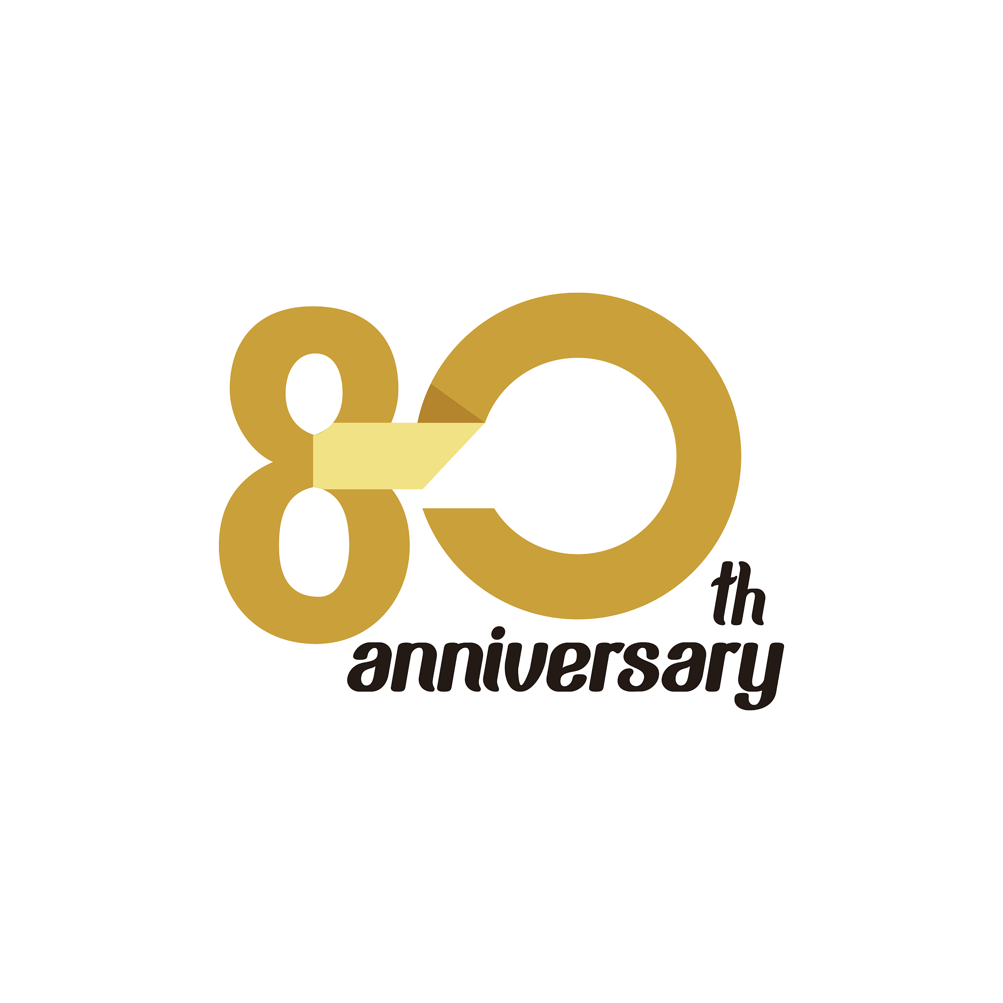 80 year anniversary template design
