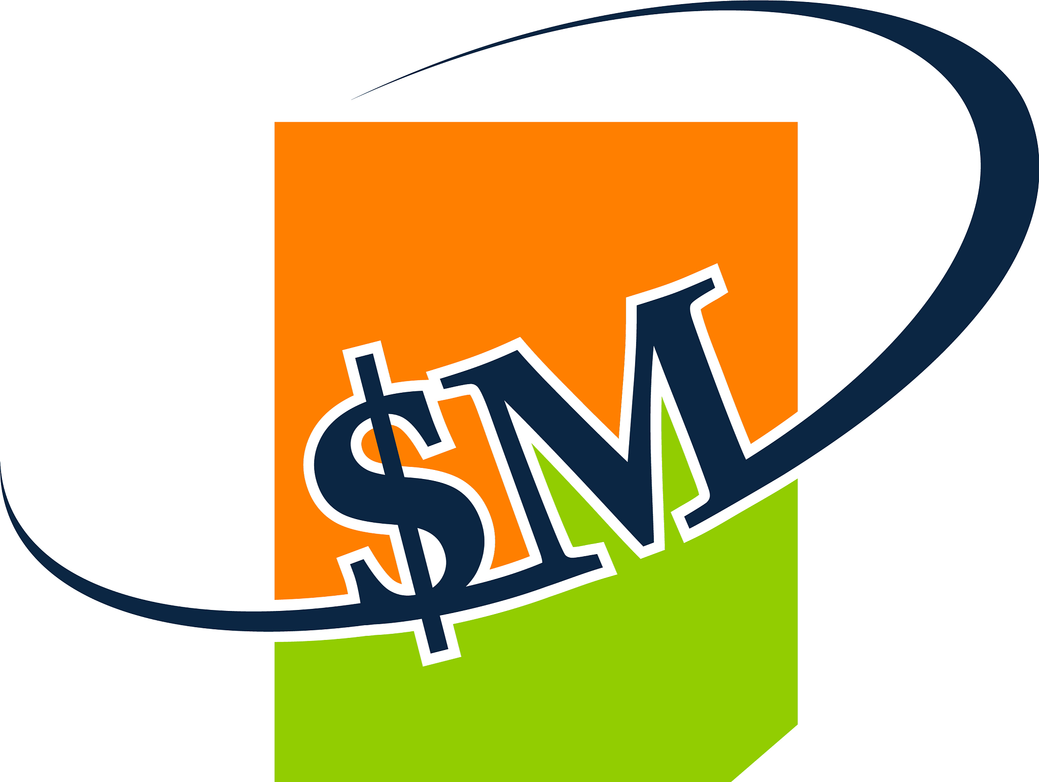 modern logo solution letter s m