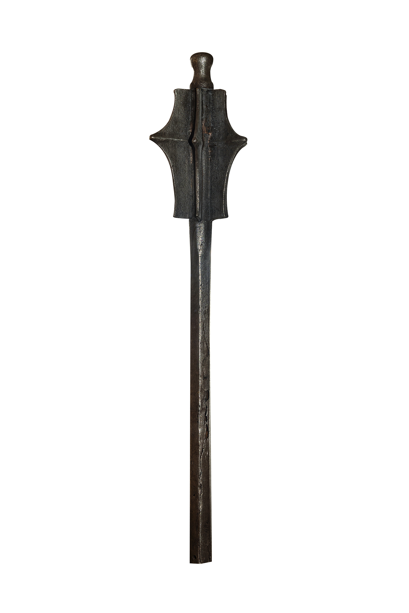 old iron mace isolated on white