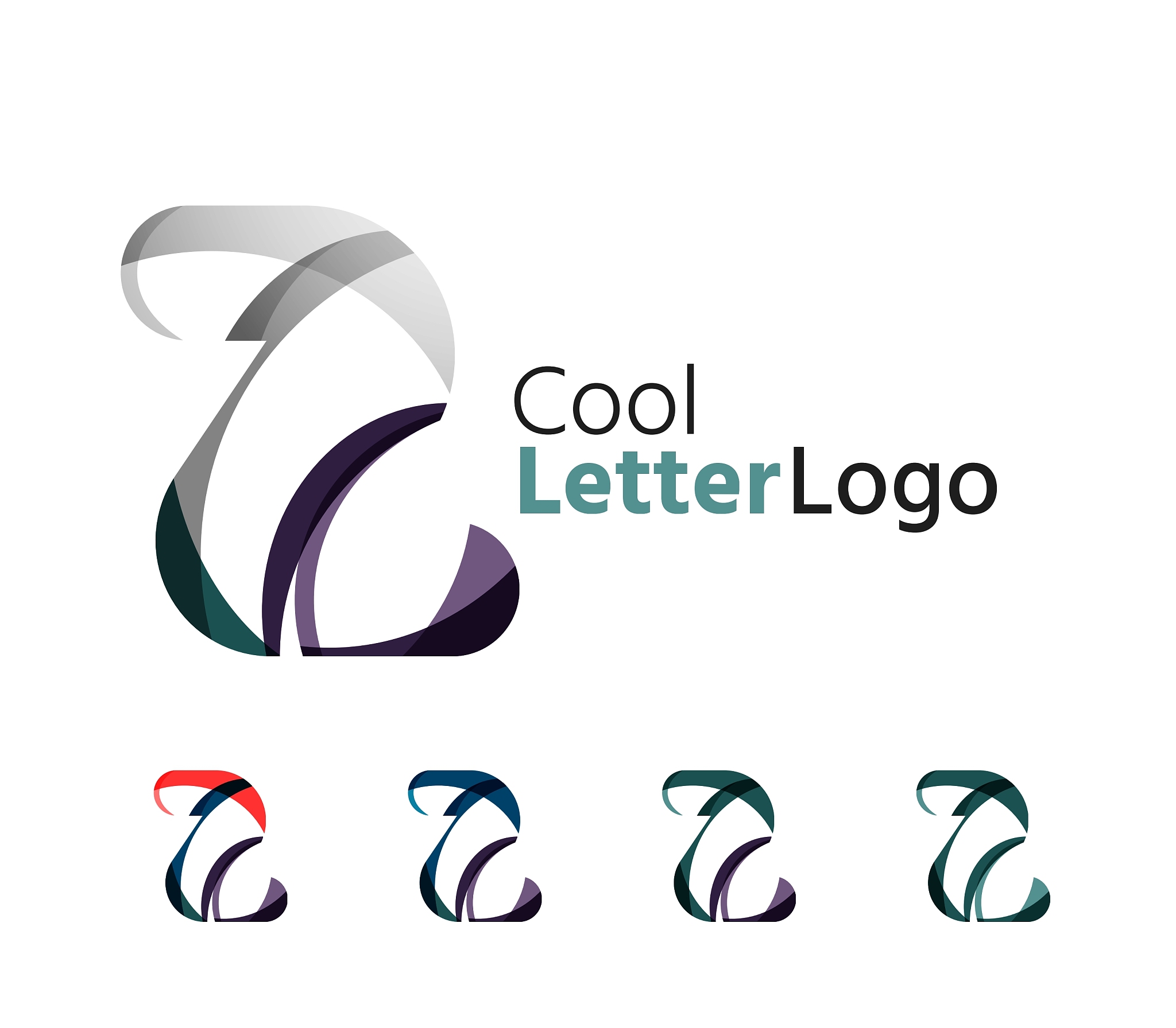 set of abstract z letter company logos business
