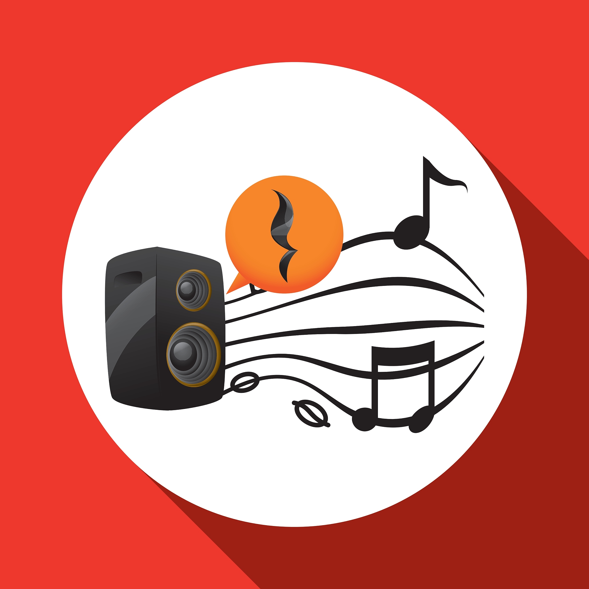 music design speaker icon isolated