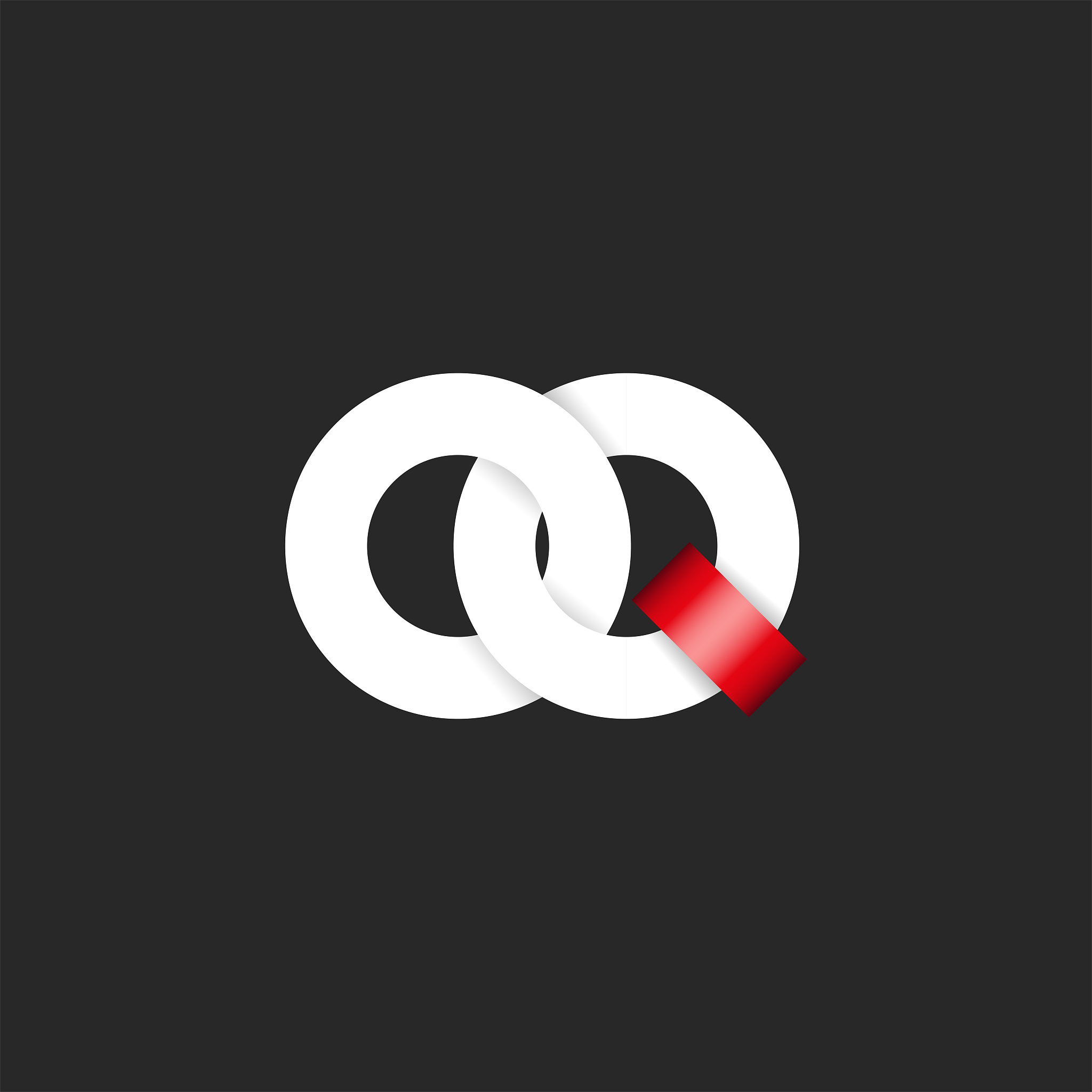 overlap symbol initials oq logo modern monogram, combination two
