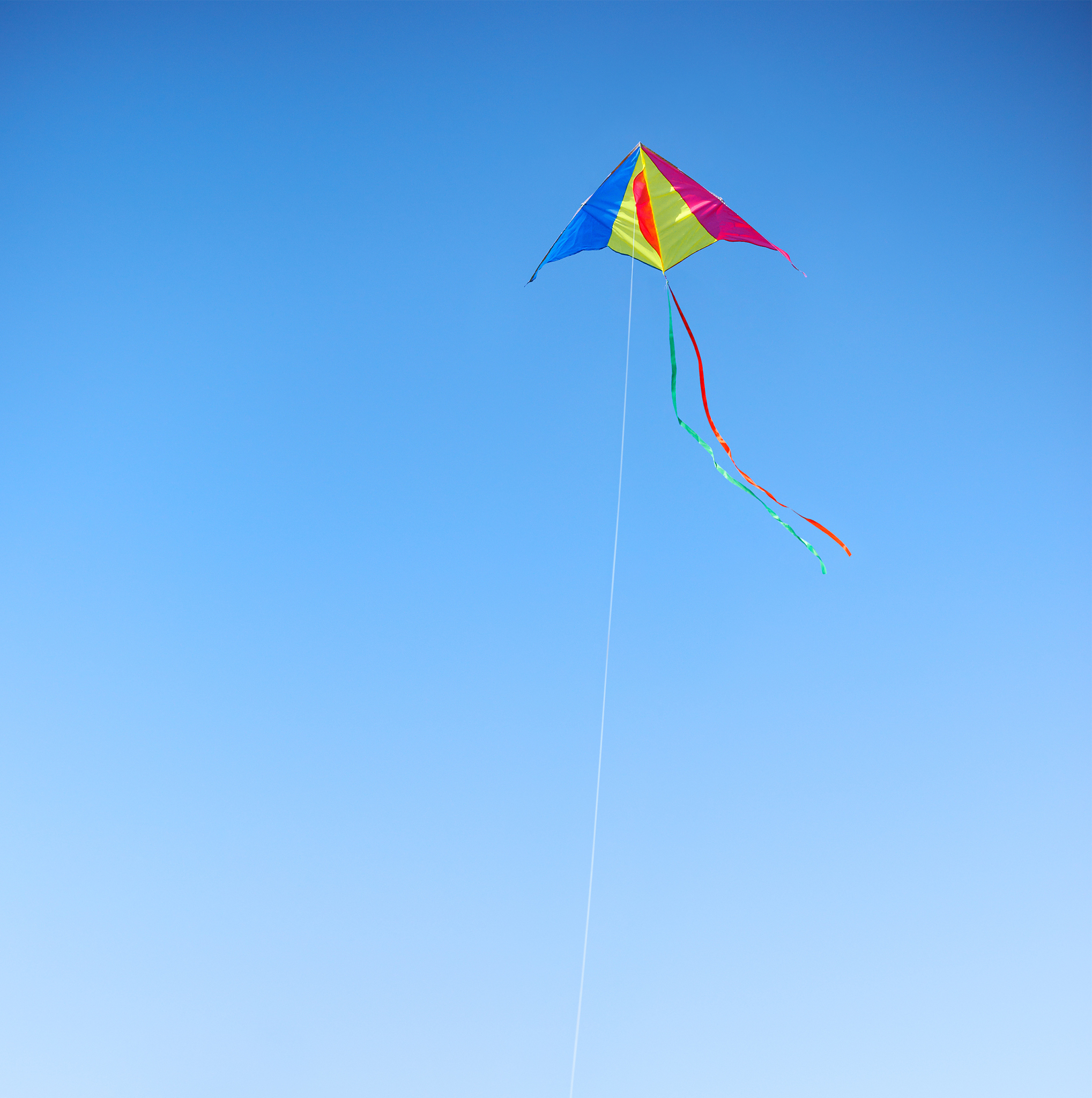 kite against the blue sky