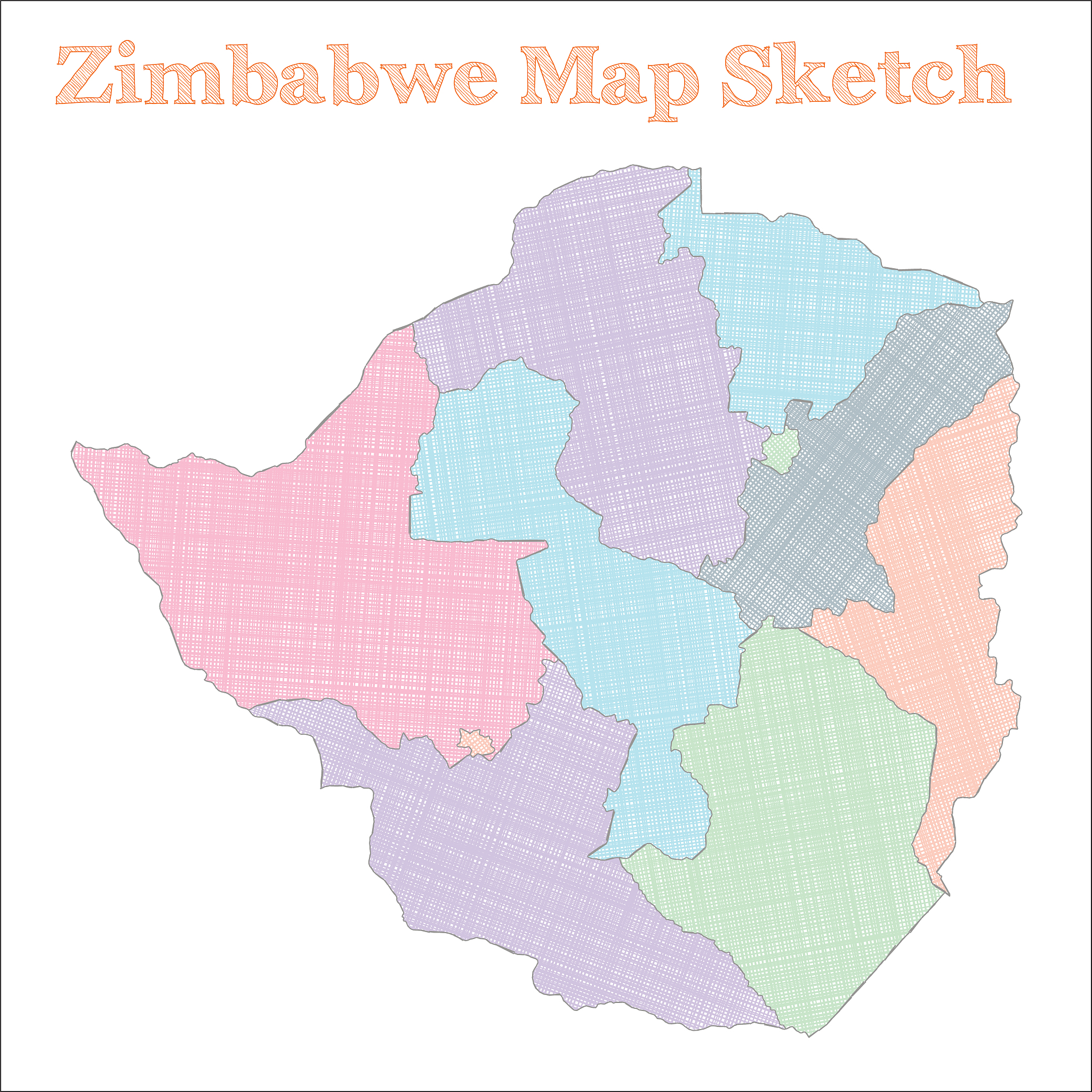 zimbabwe map.
