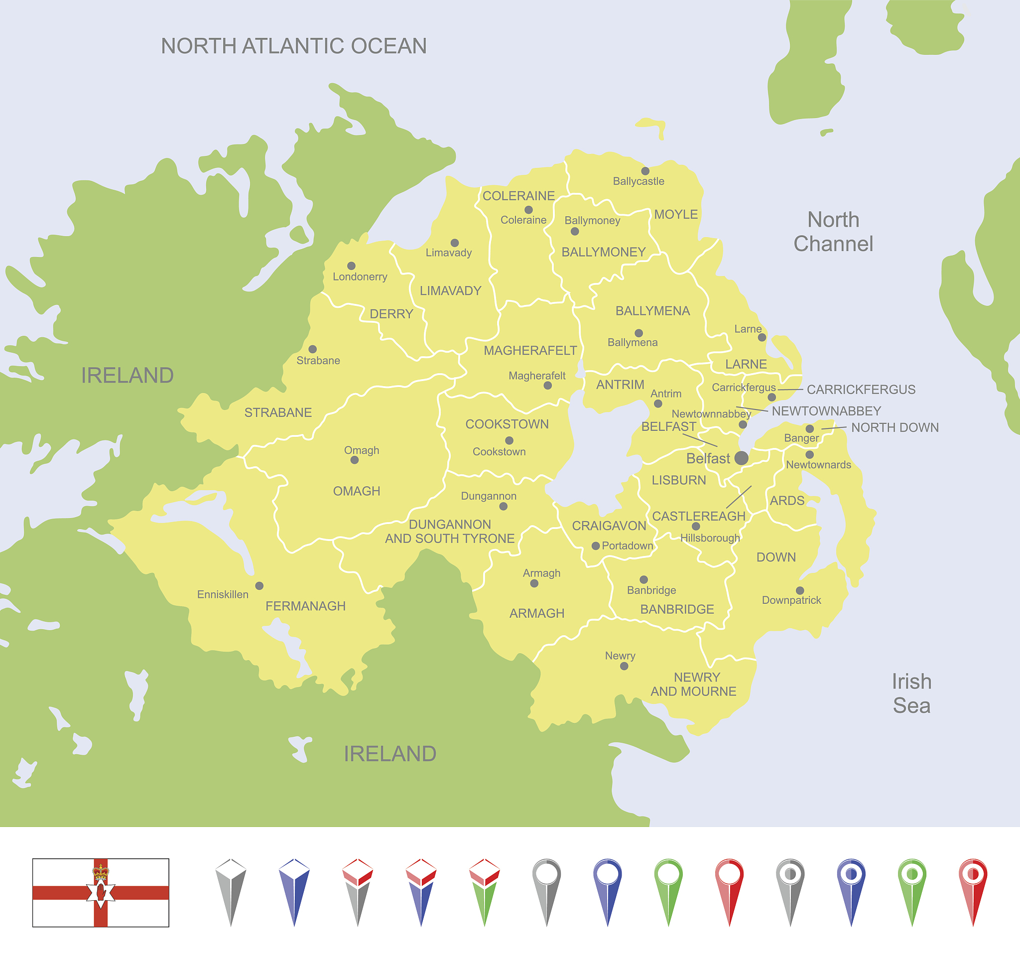 map of northern ireland
