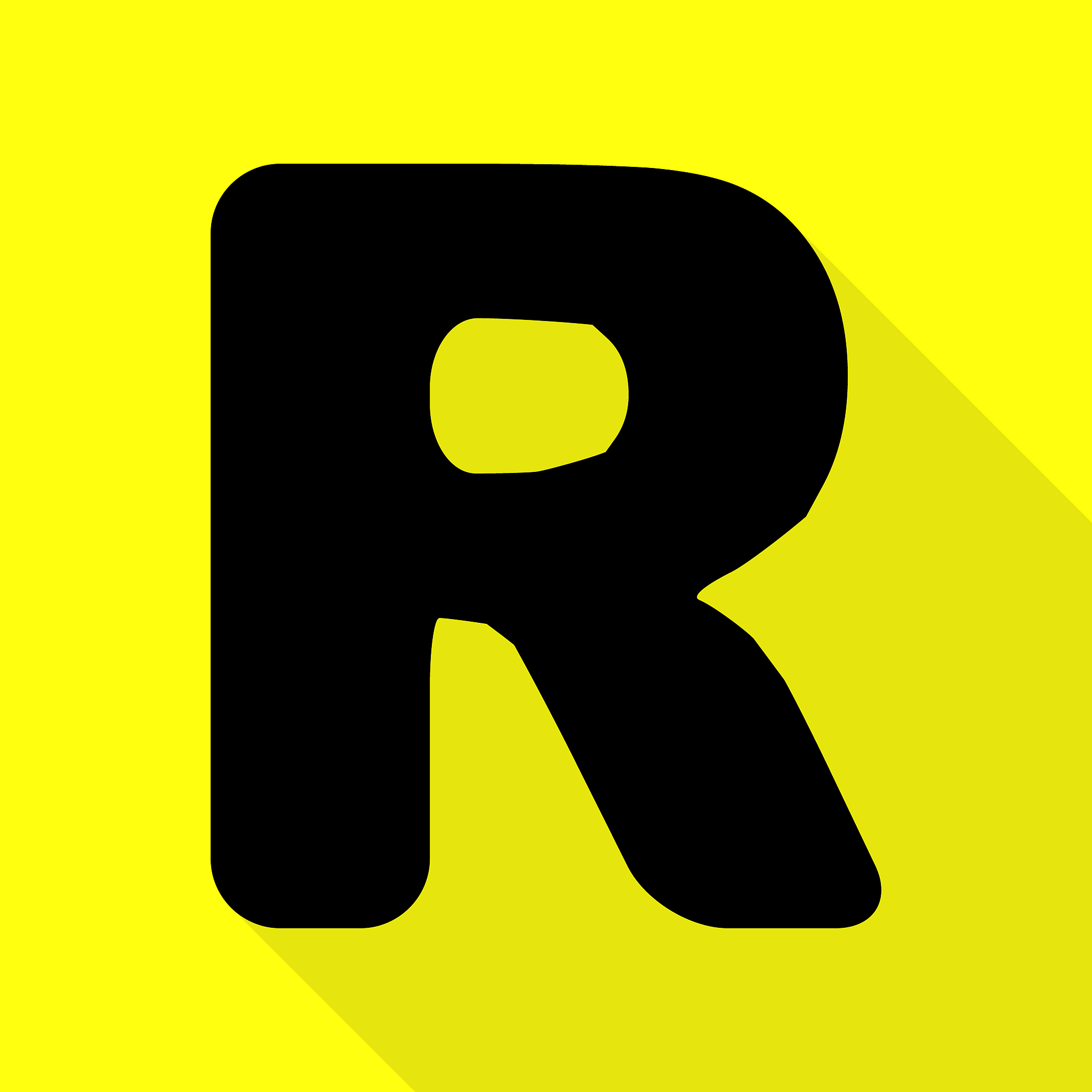 letter r sign design template element black icon