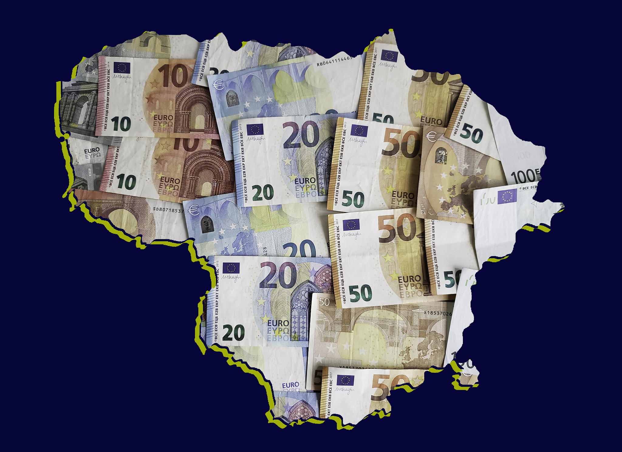 background for business, economy and finance in lithuania