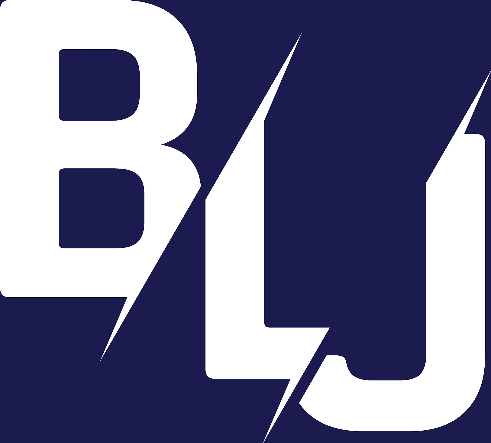 monogram letters initial logo design blj