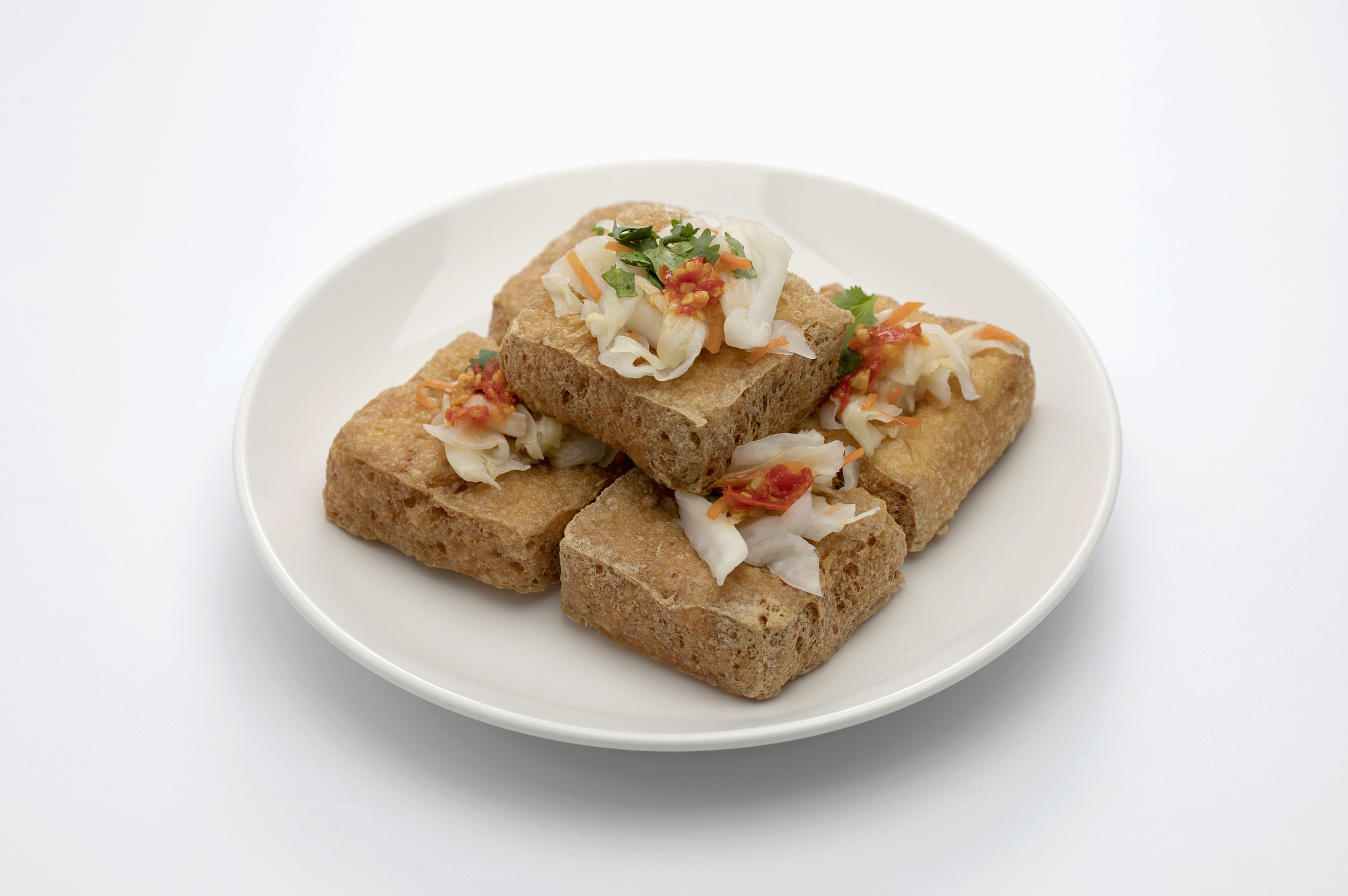 中式料理臭豆腐与泡菜