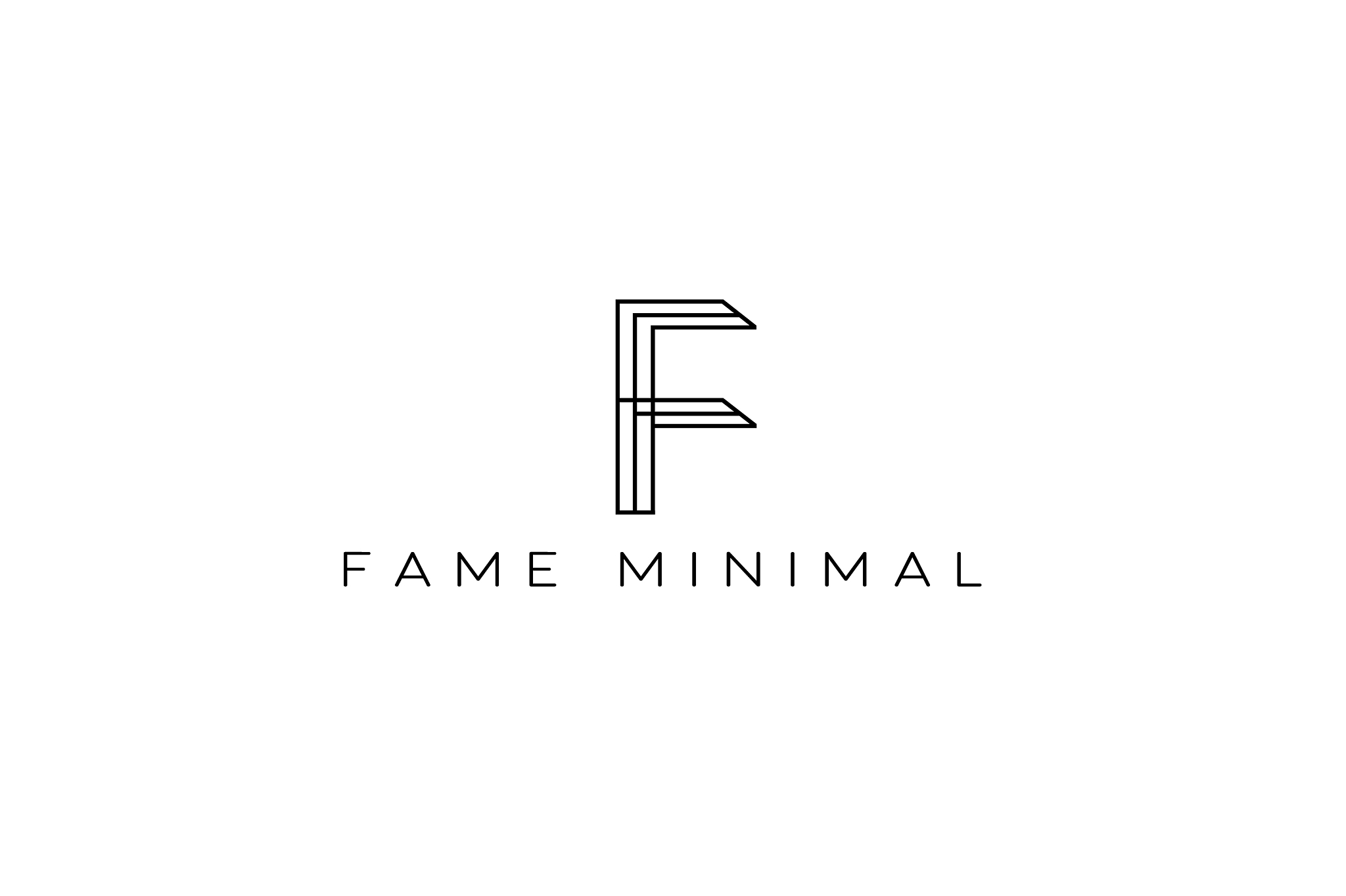 f minimal logo design letter f logotype