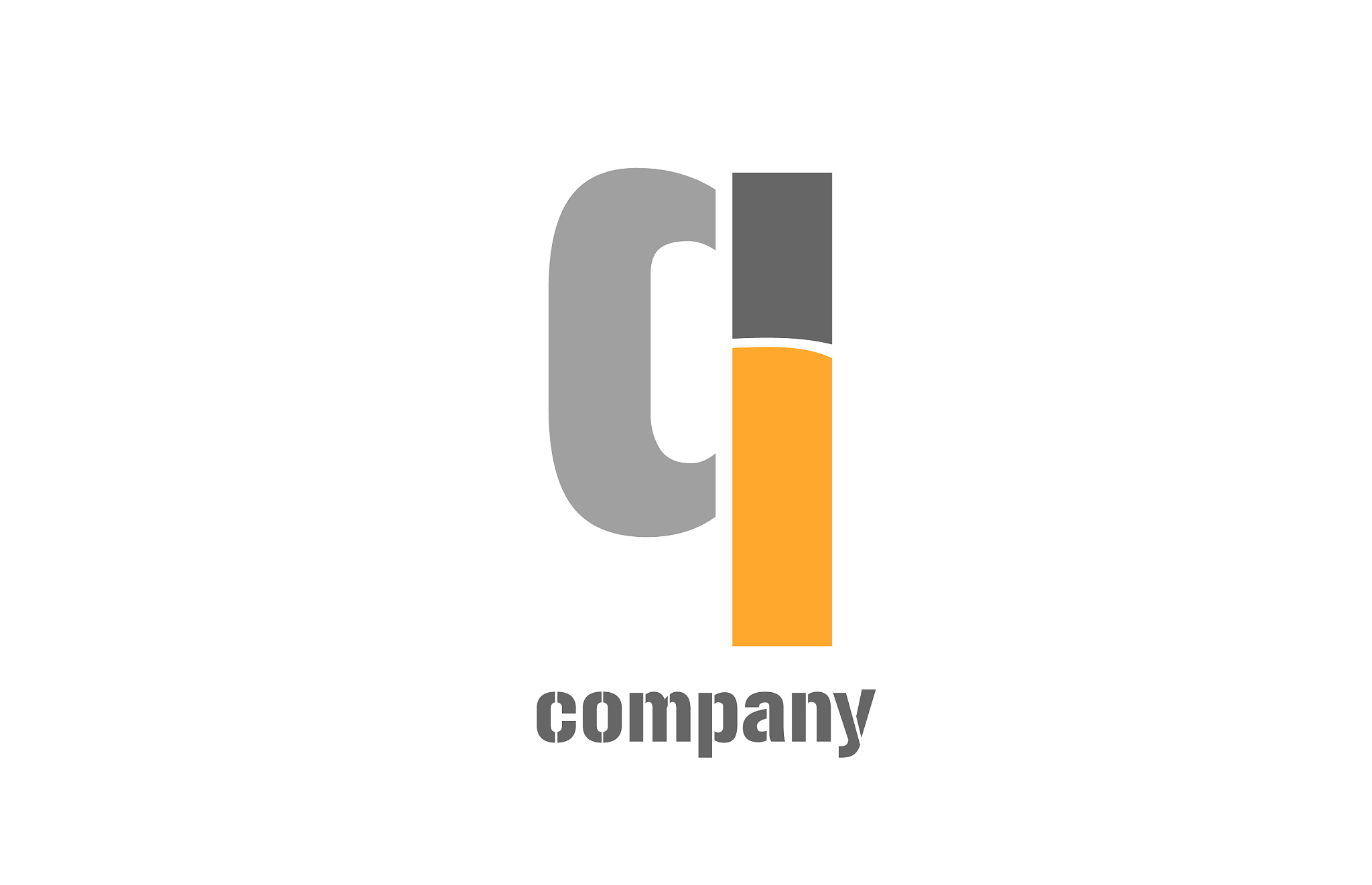 yellow and grey q alphabet logo design icon for