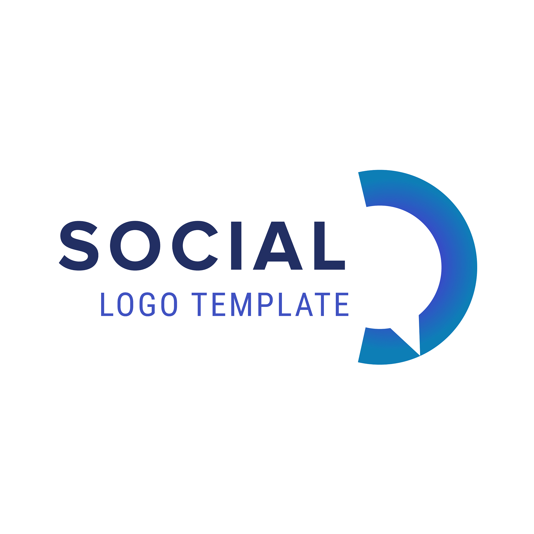 social logo chat logo design template