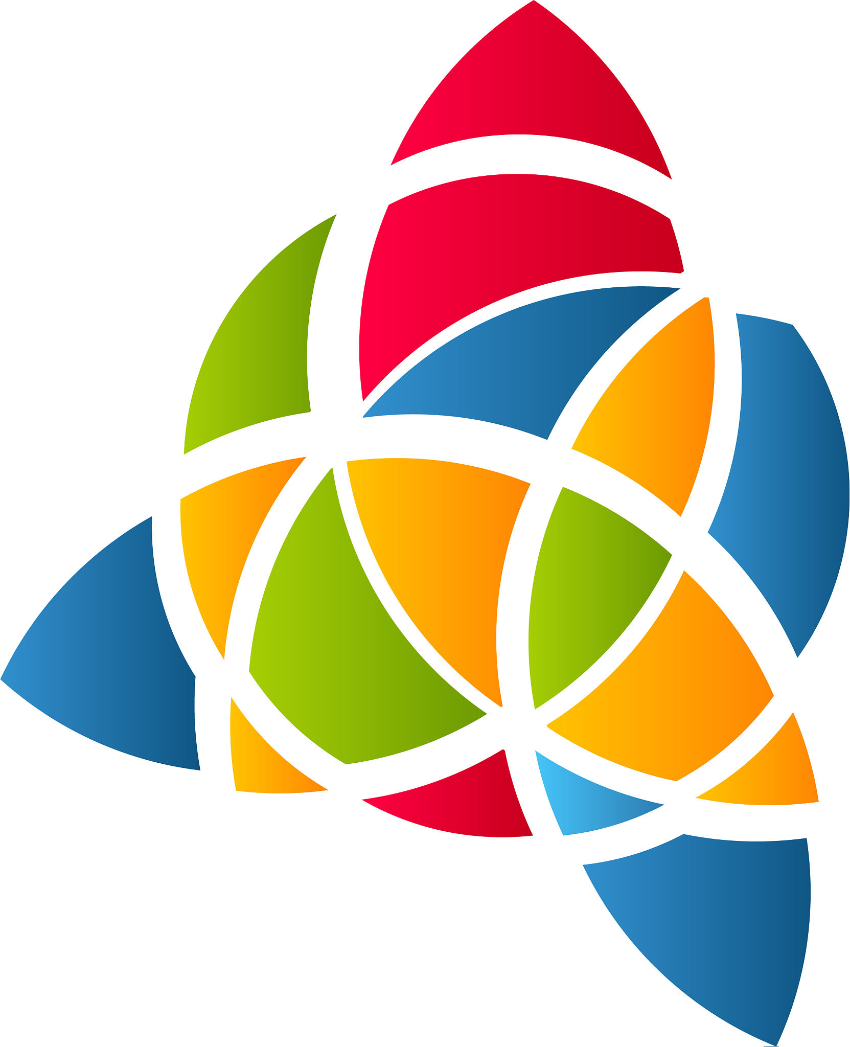 cubism art logotype colorful stained-glass window