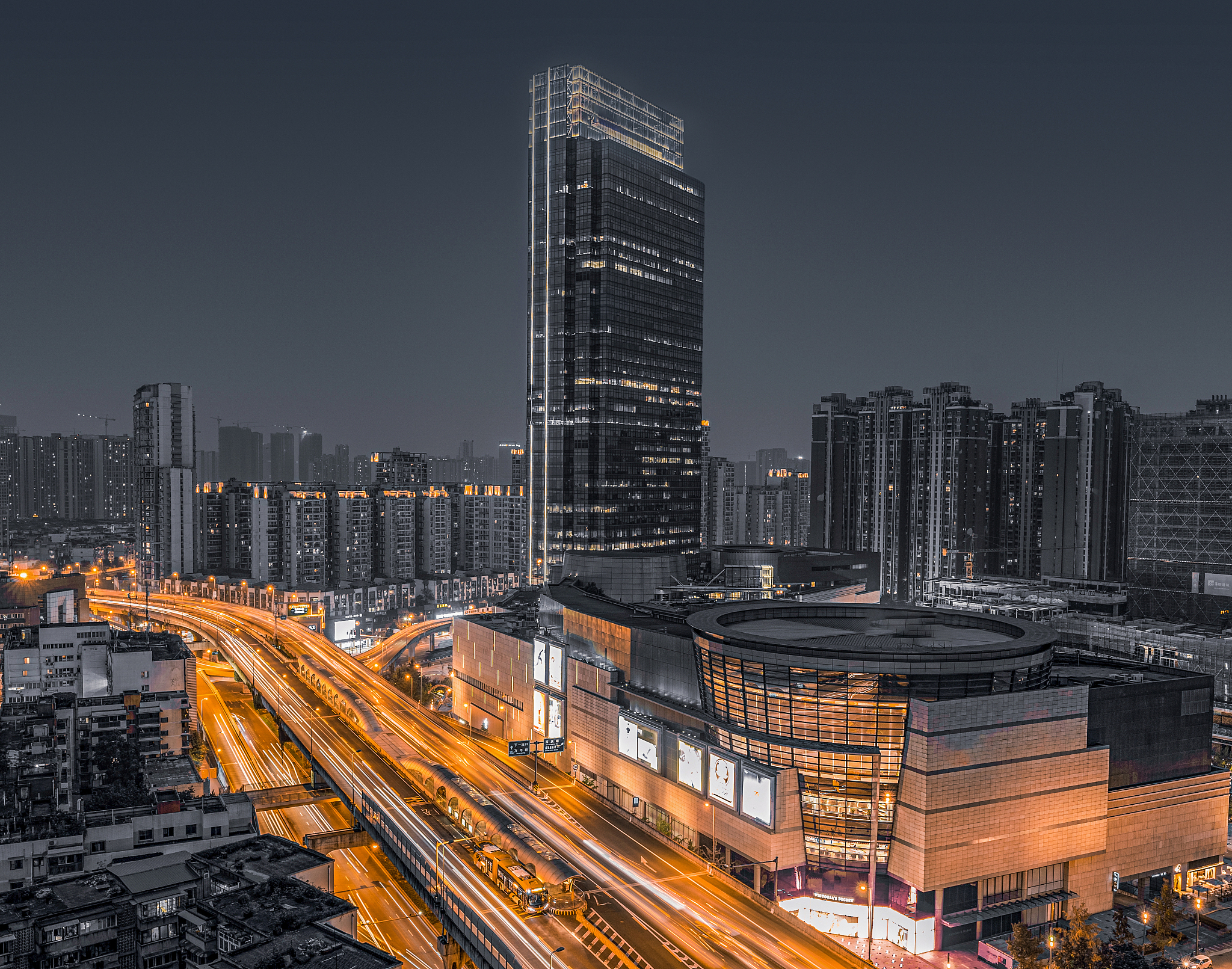 成都二环高架夜景