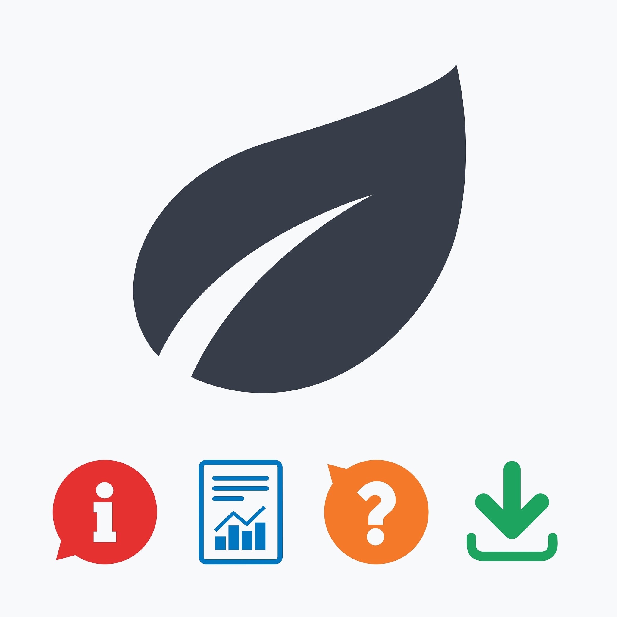 leaf sign icon fresh product symbol