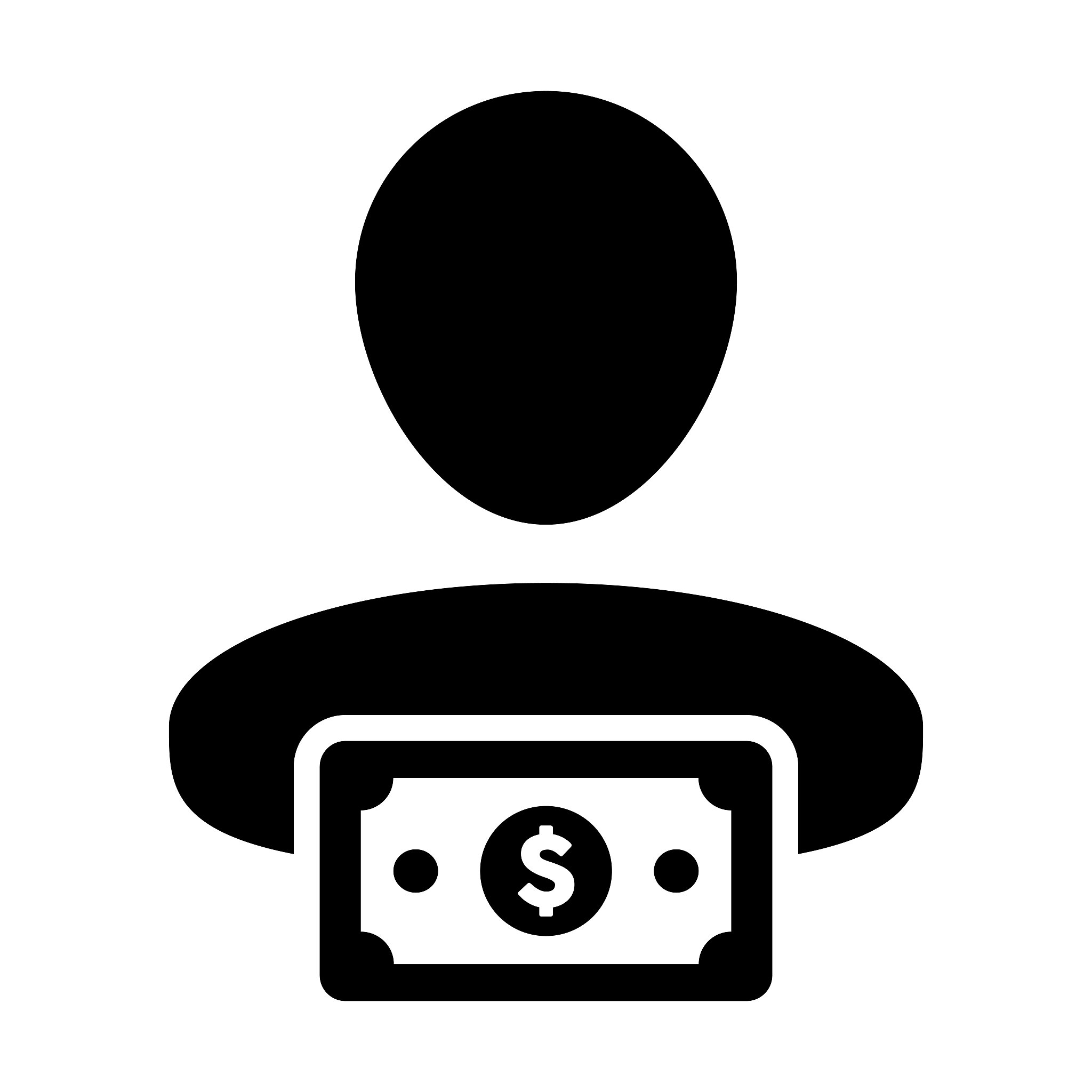 profit icon vector male user person profile avatar with dollar s