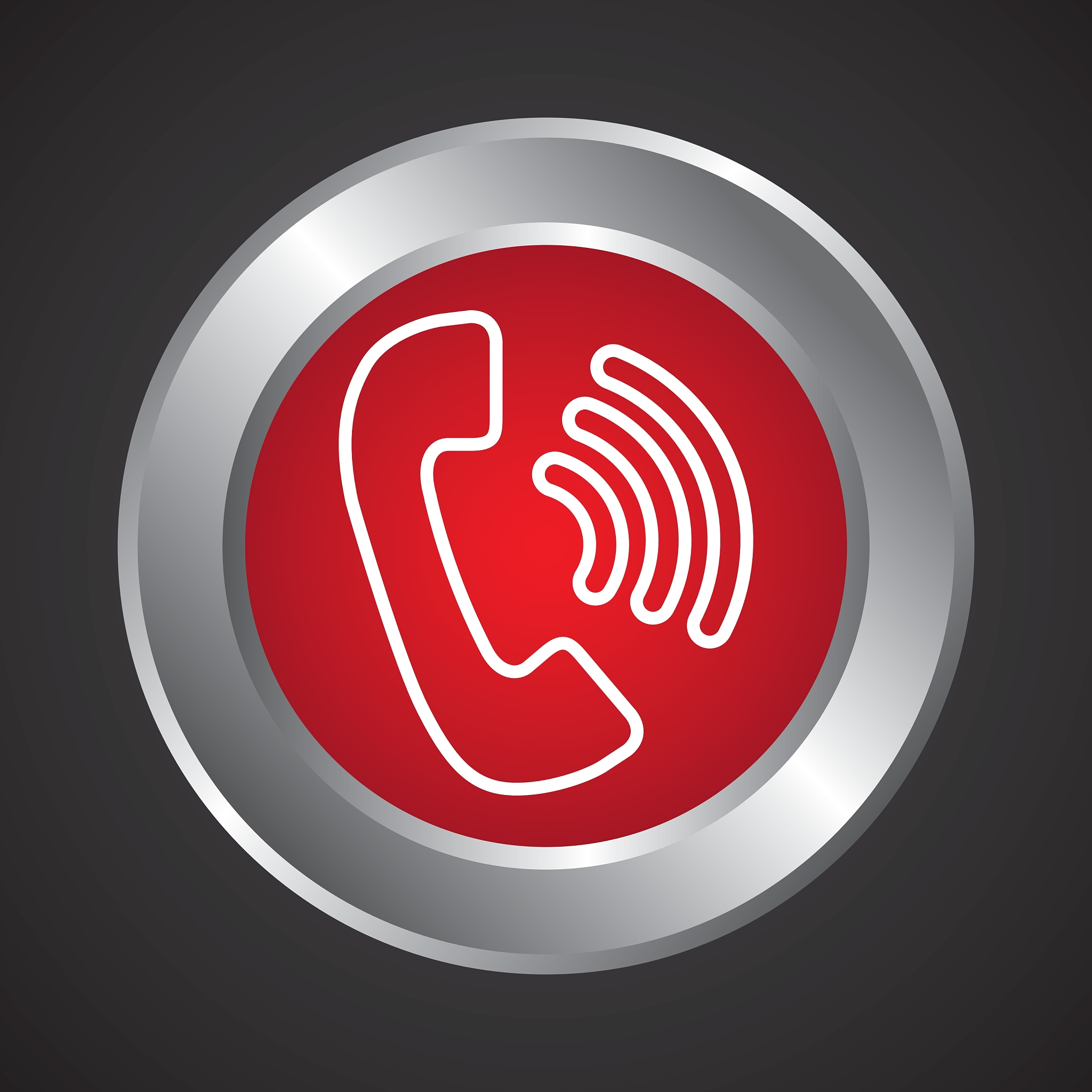 telephone service button isolated icon