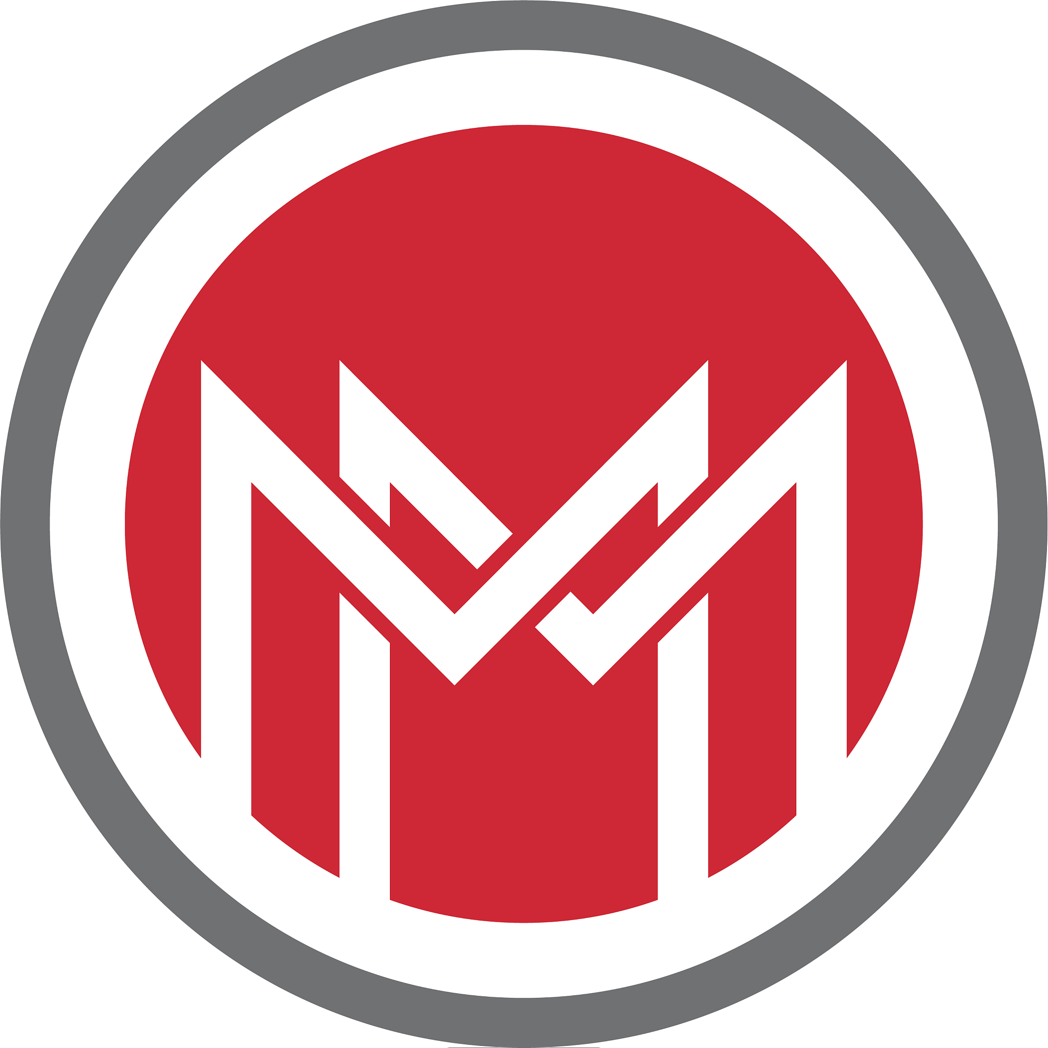m letter logo template