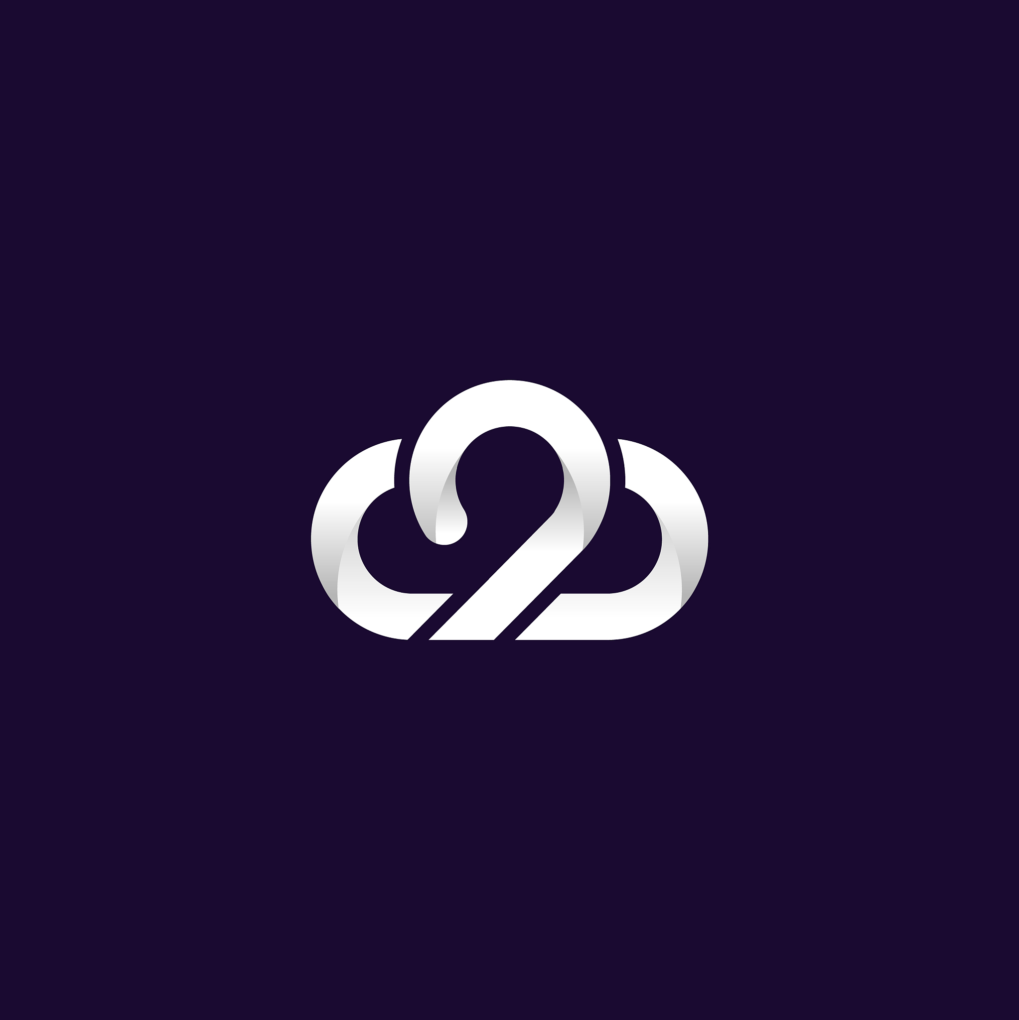 modern logo cloud 9 white