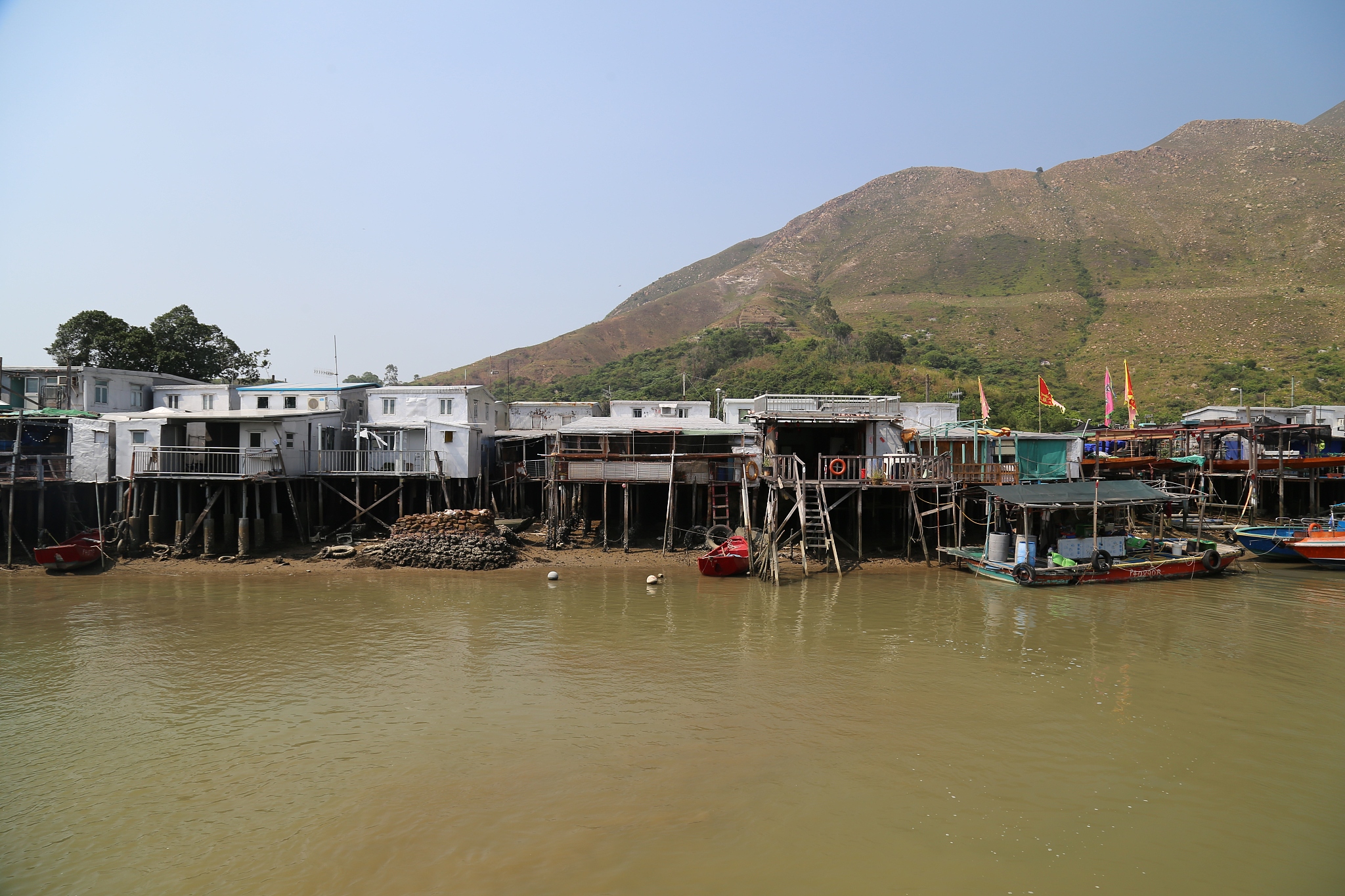 stilt houses at fishing village, tai o, hong kong, china