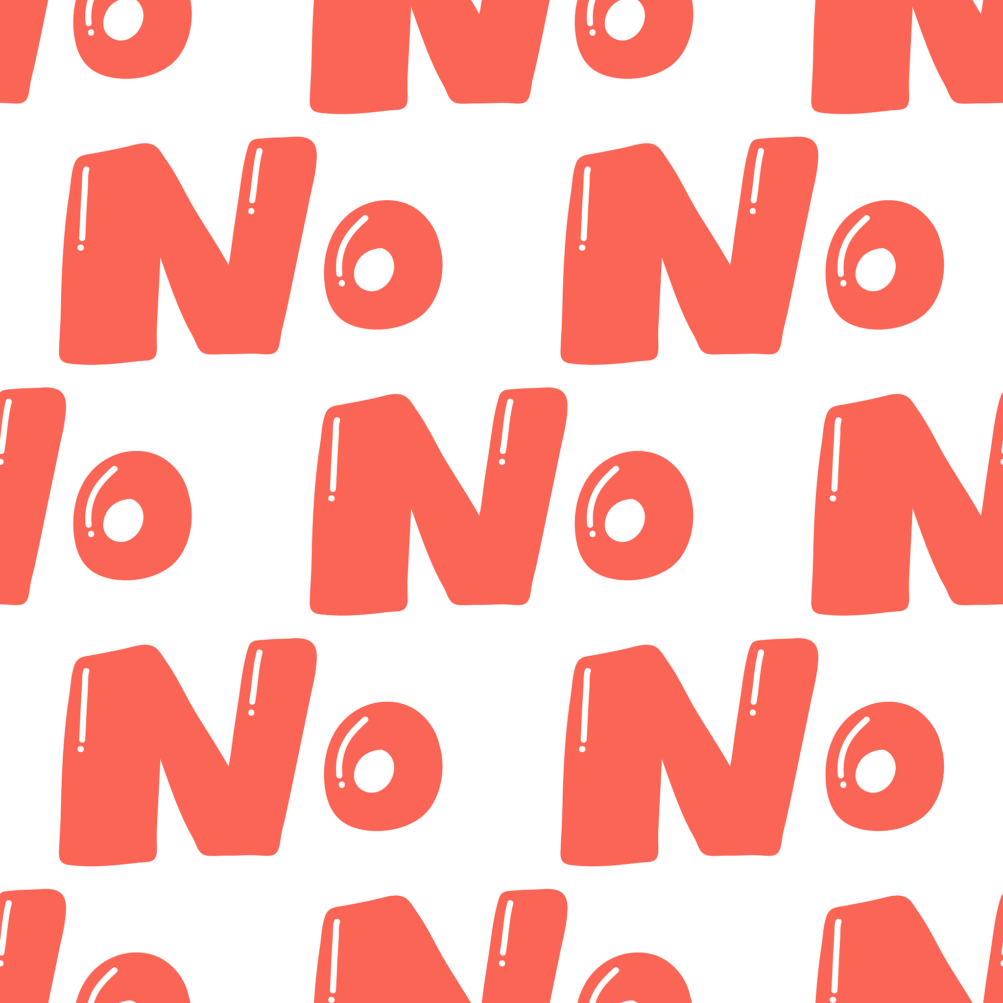no. vector seamless pattern with calligraphy hand drawn text. go