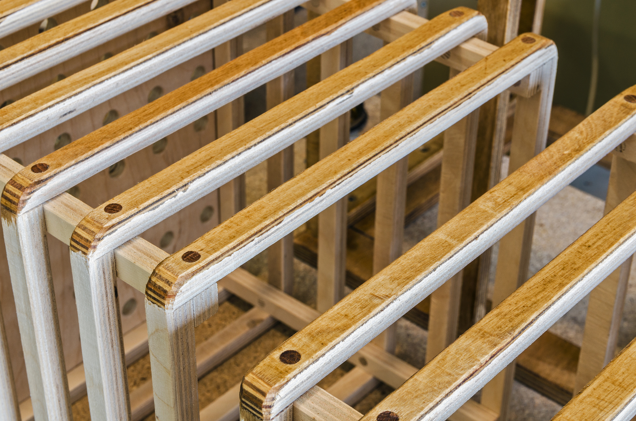 Secure Wheels with Triangular Wedges and Wooden Frame