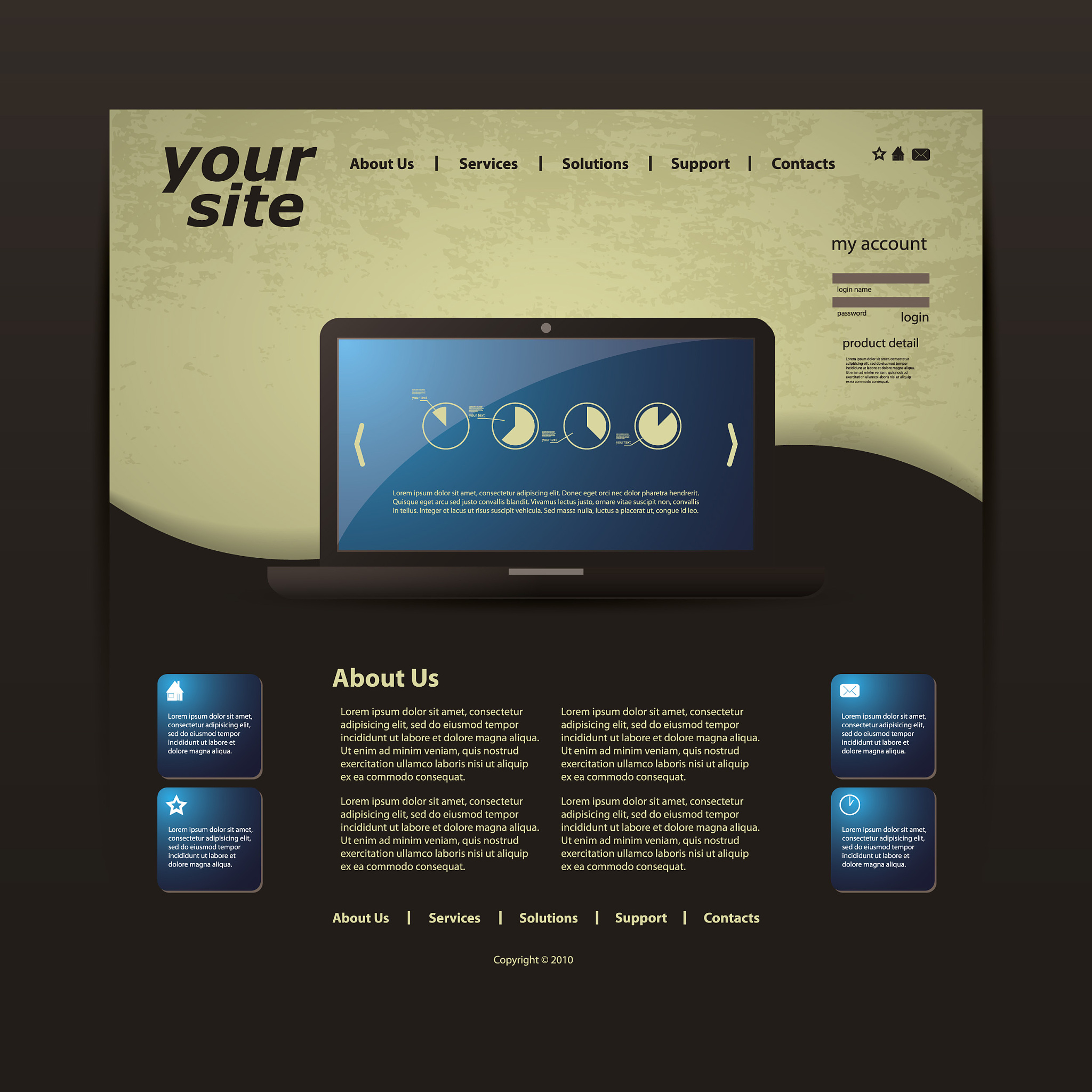 one page website template