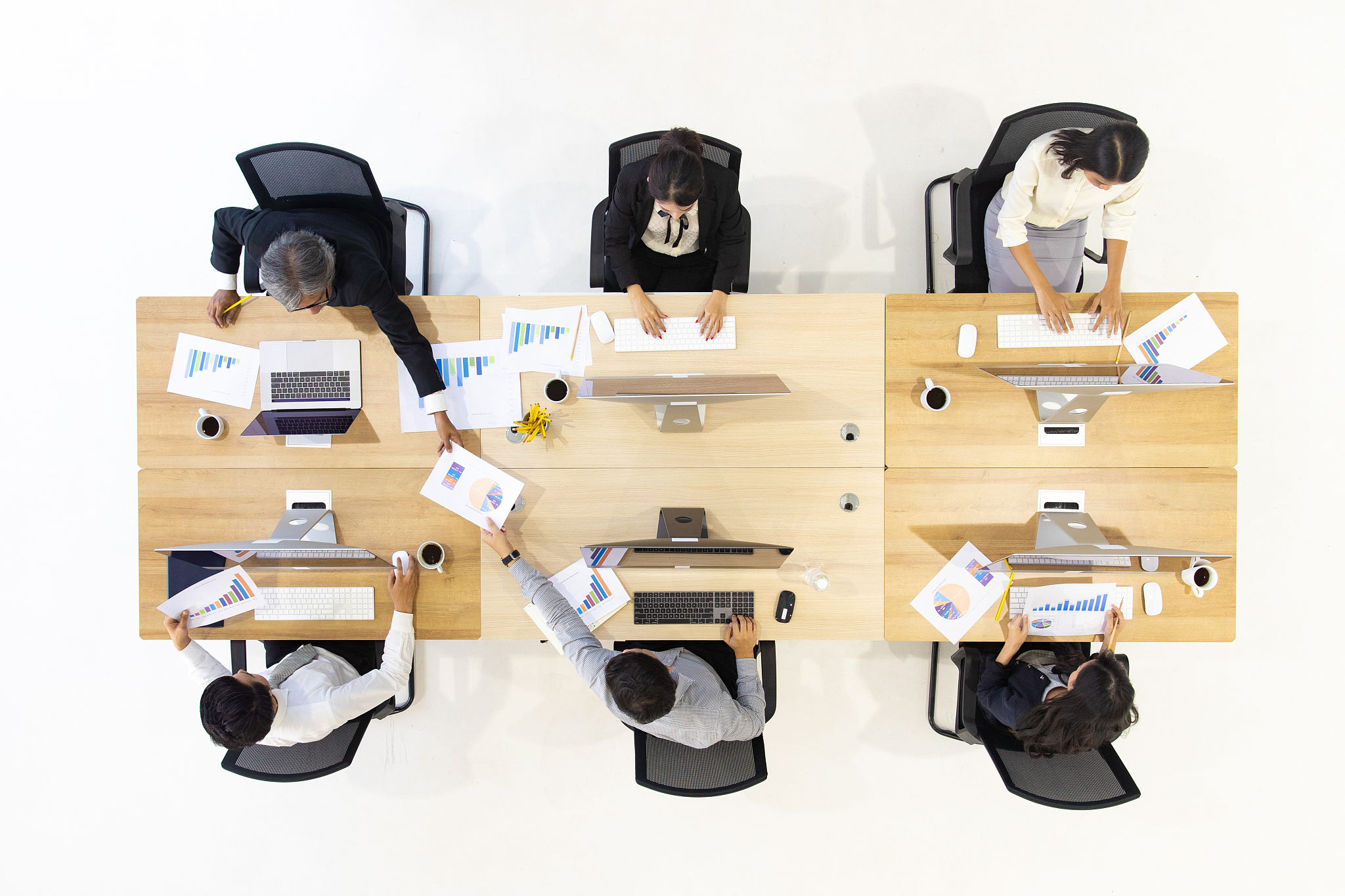 business people working together in office.
