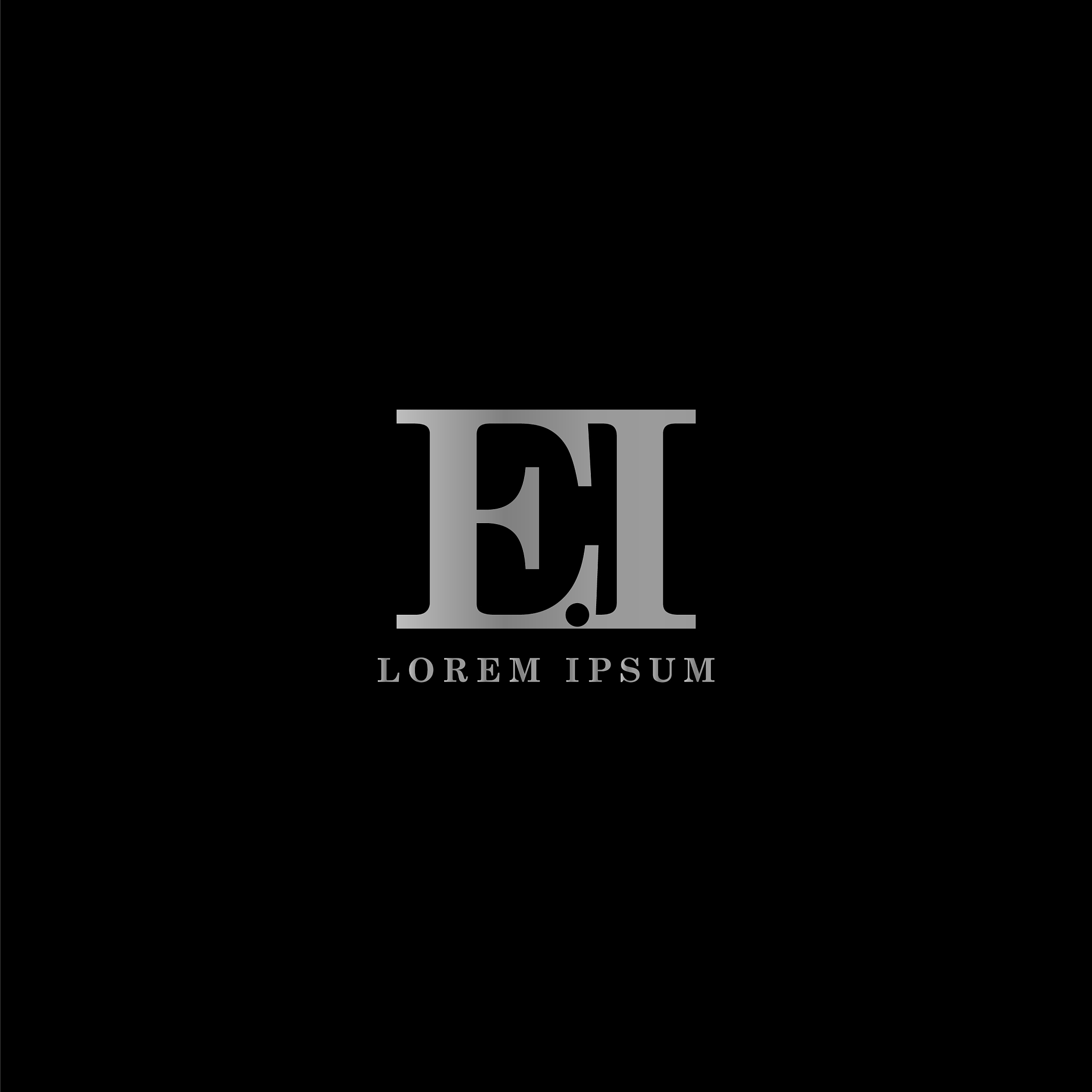 e logo initial letter design template