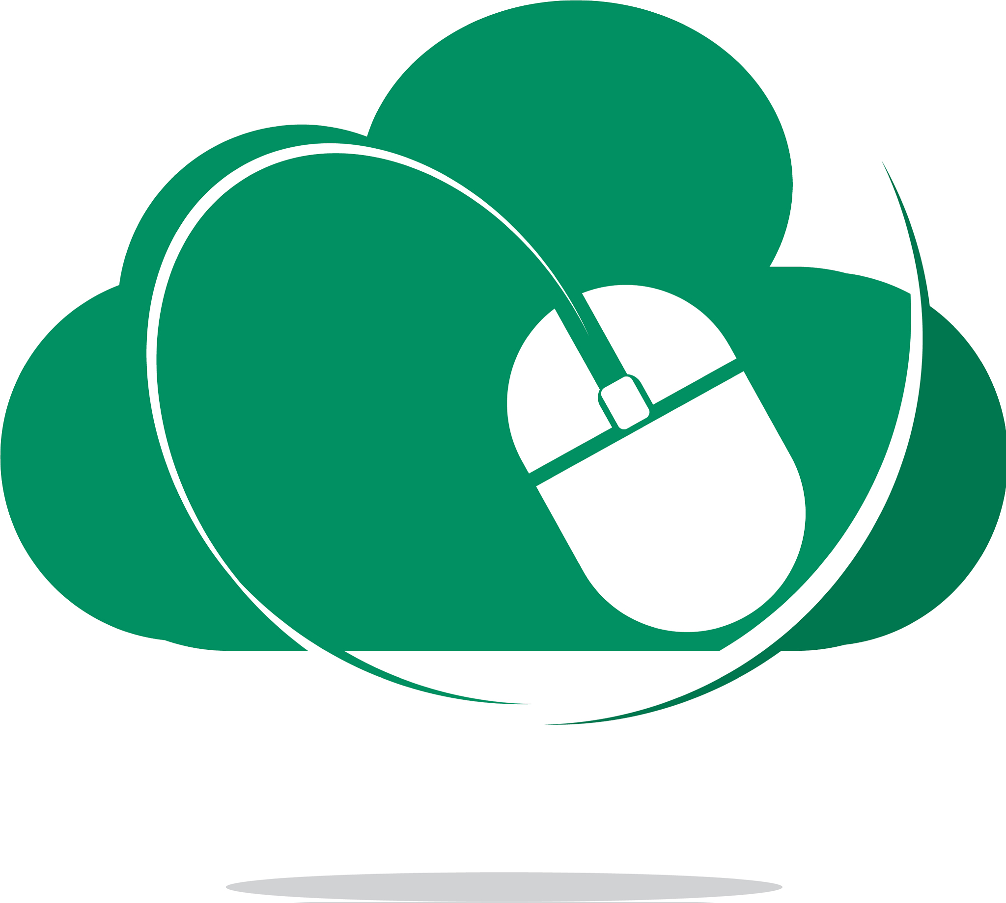 computer mouse and cloud logo design
