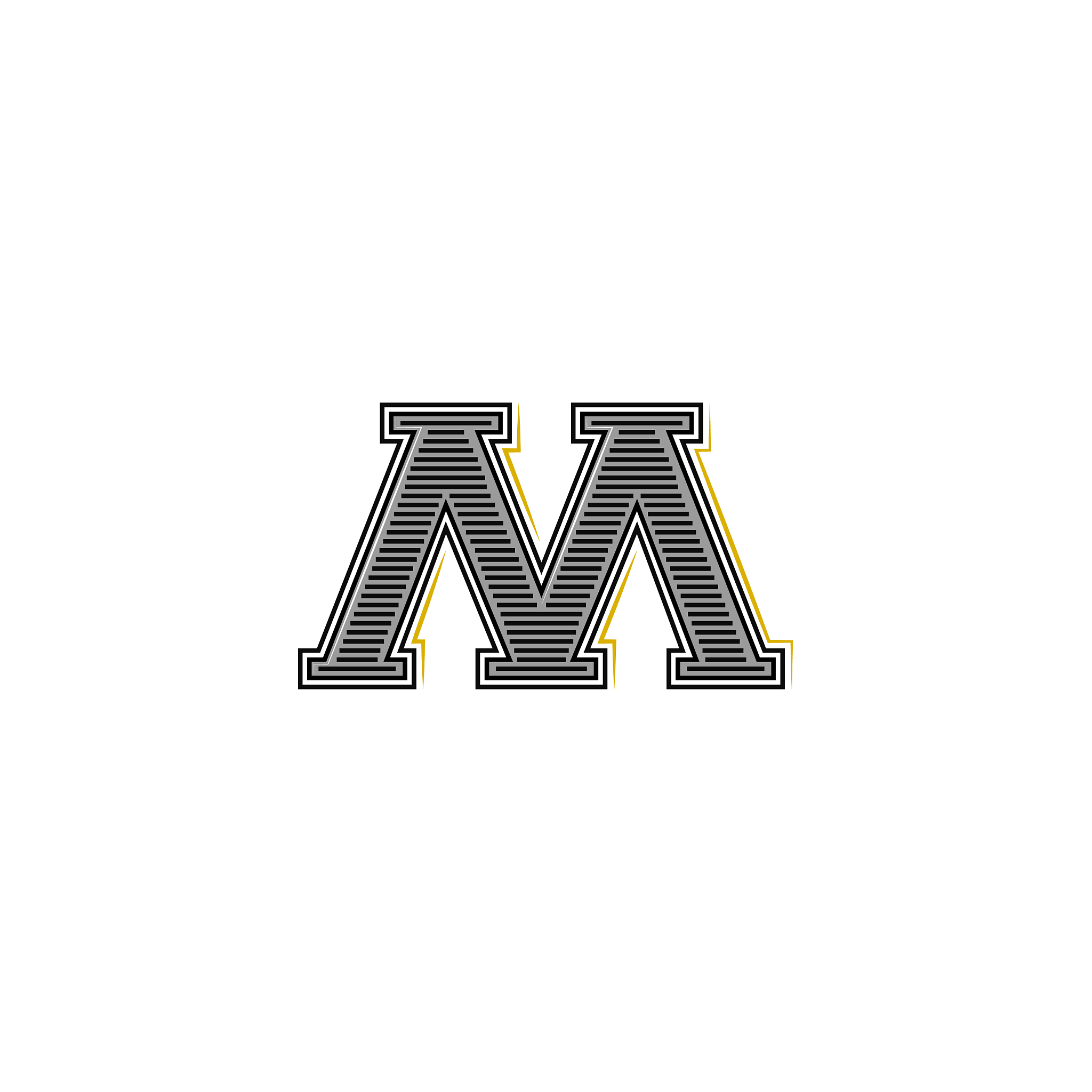 old serifs style letter m initials logo monogram