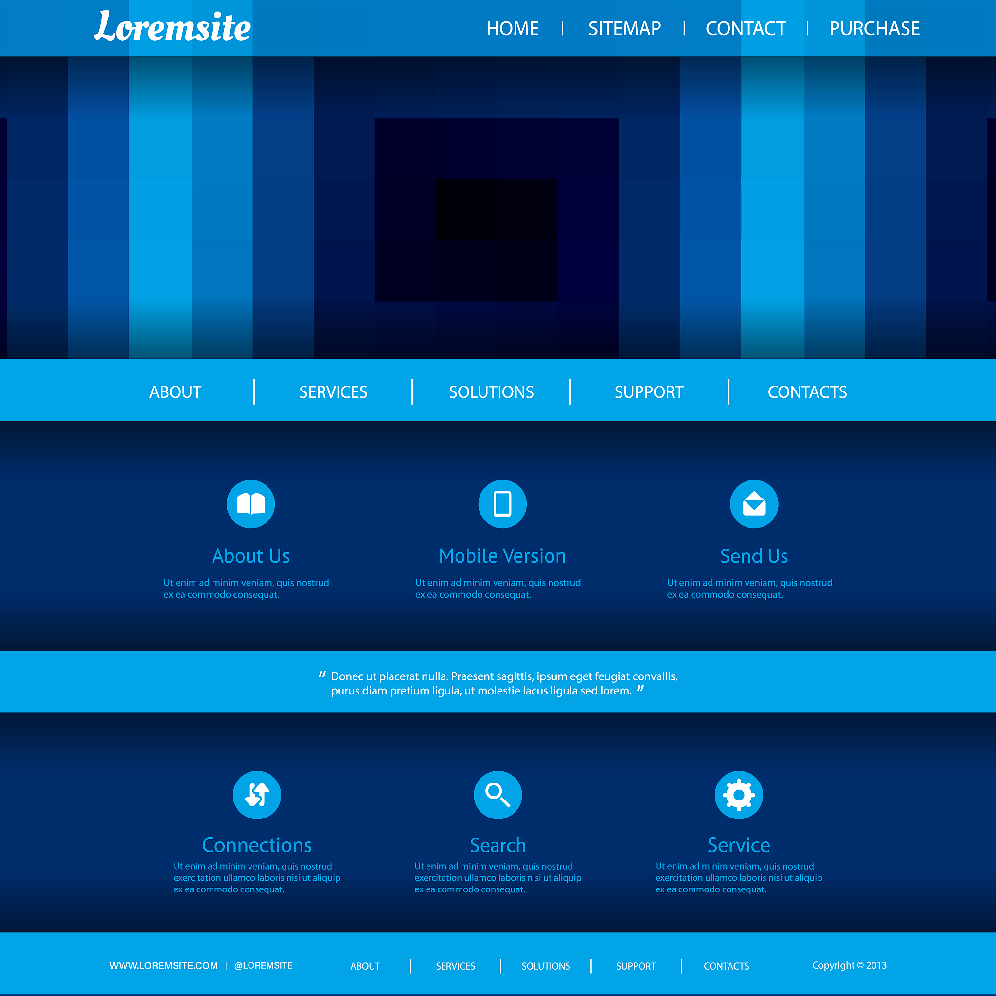 one page website template
