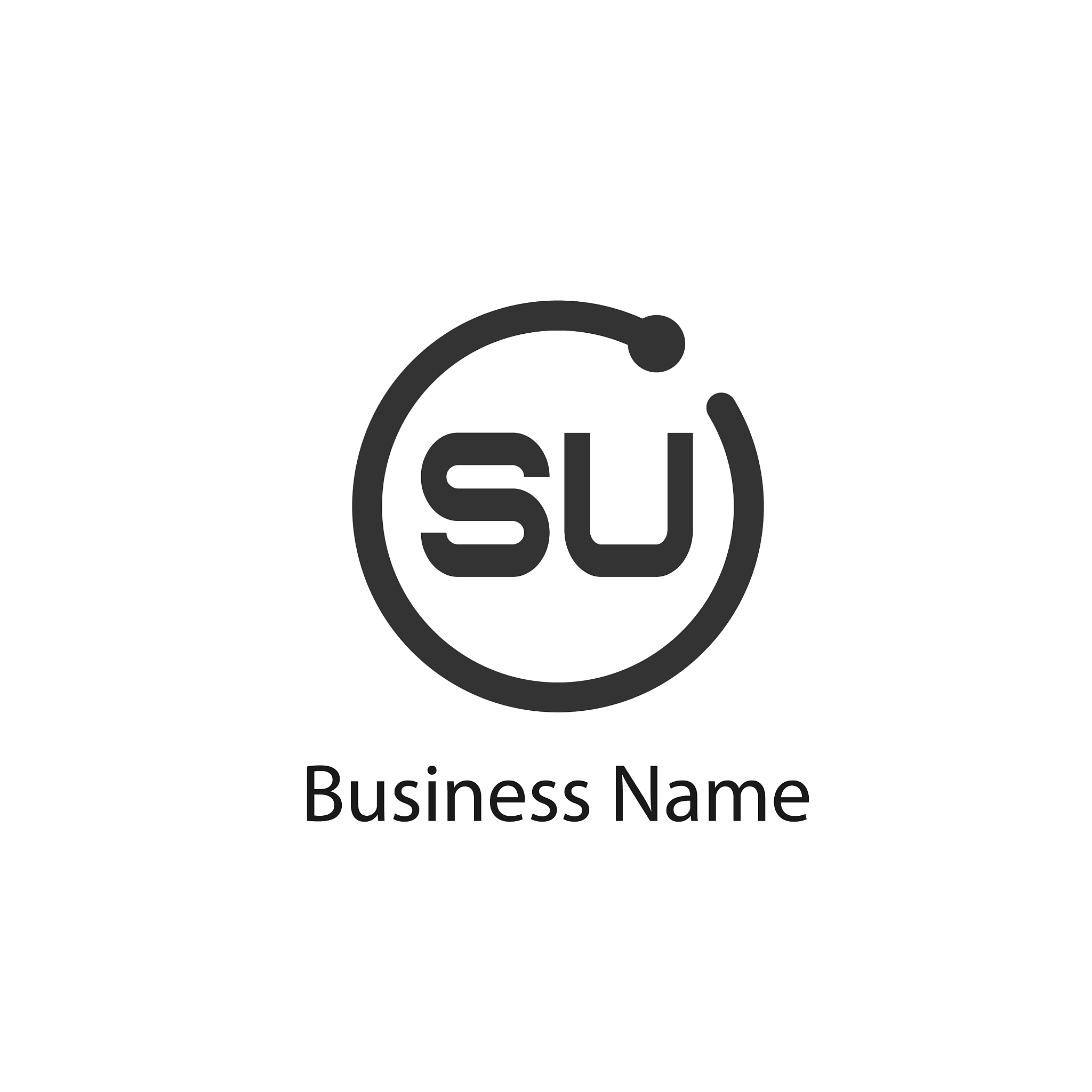 initial letter su logo template design