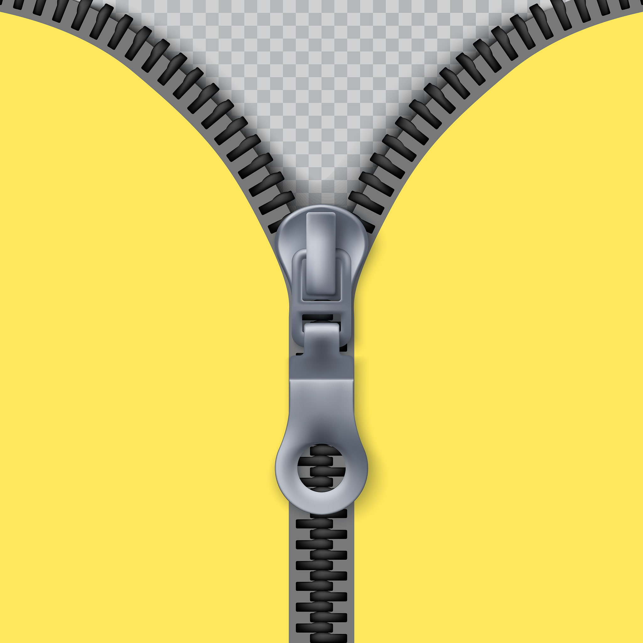 zipper. zippered lock and unlock. closed and open zipper. vector