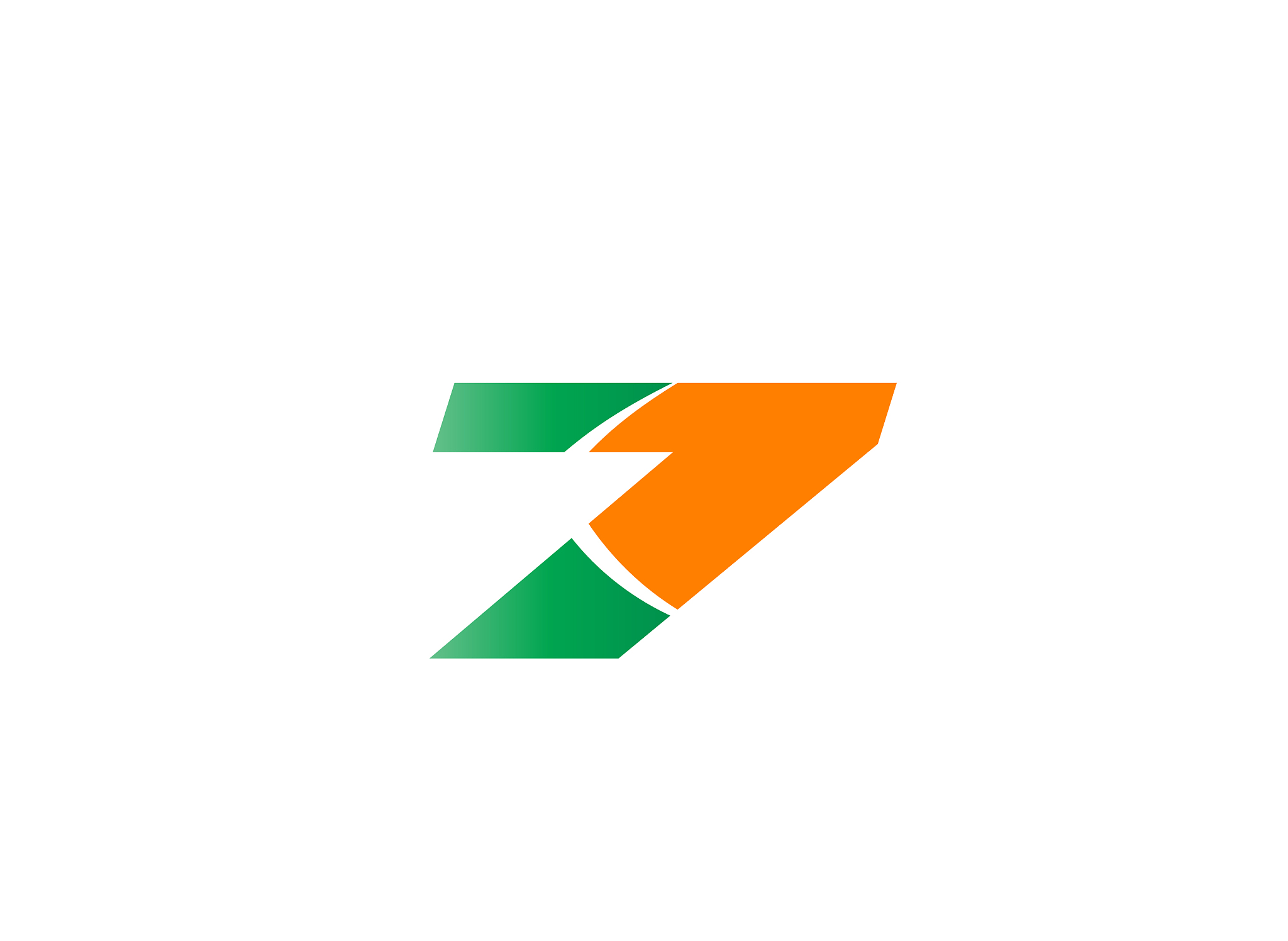 number 7 logo logotype design