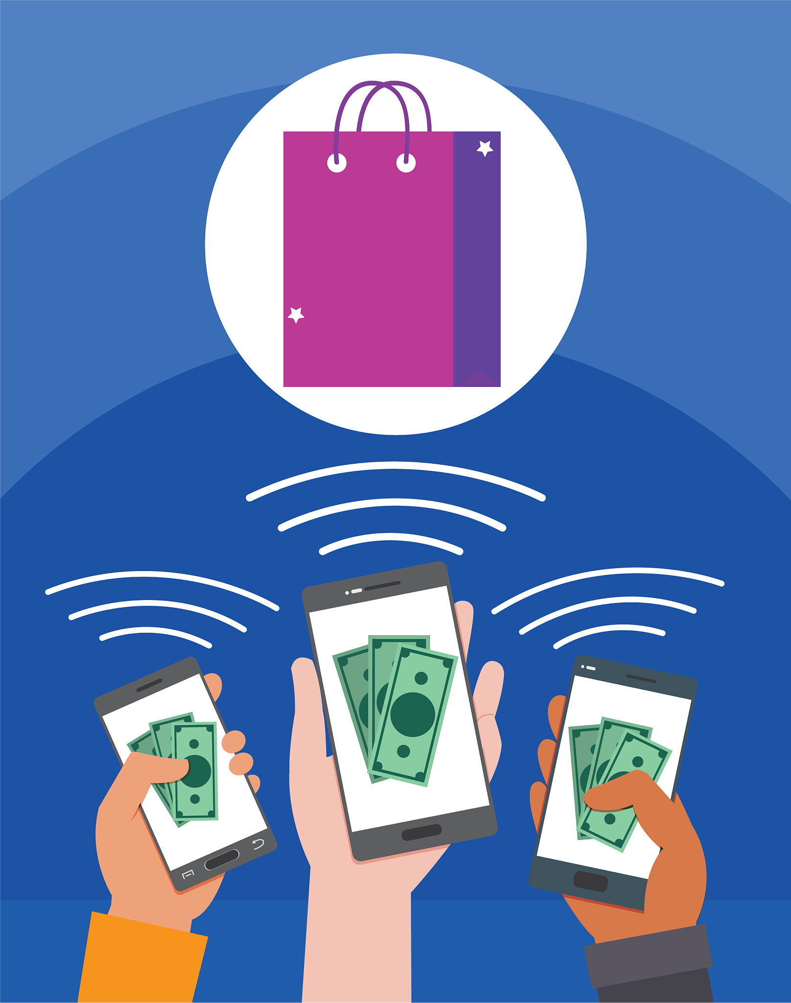 shopping online from smartphone
