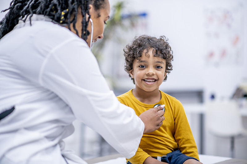 listening to your heartbeat stock photo