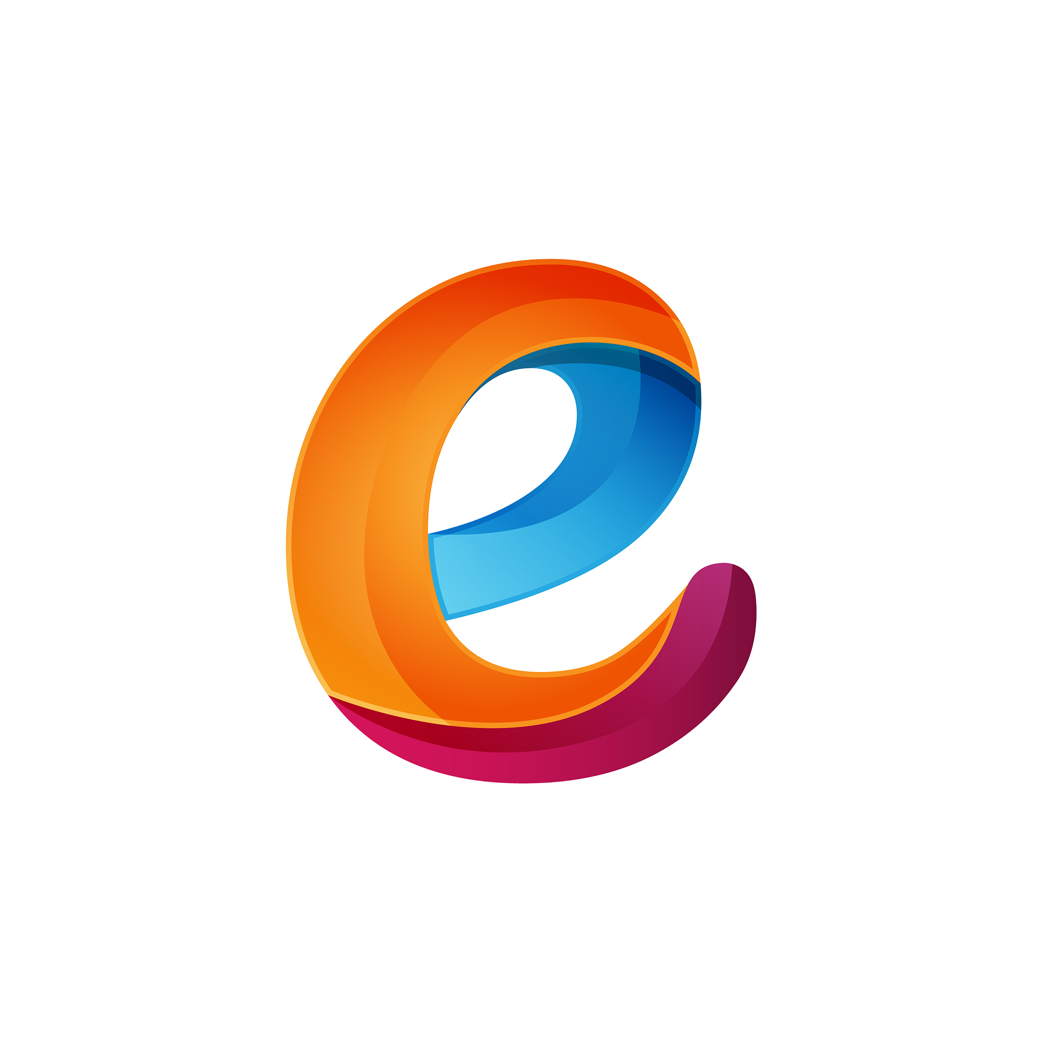 abstract letter e logo design
