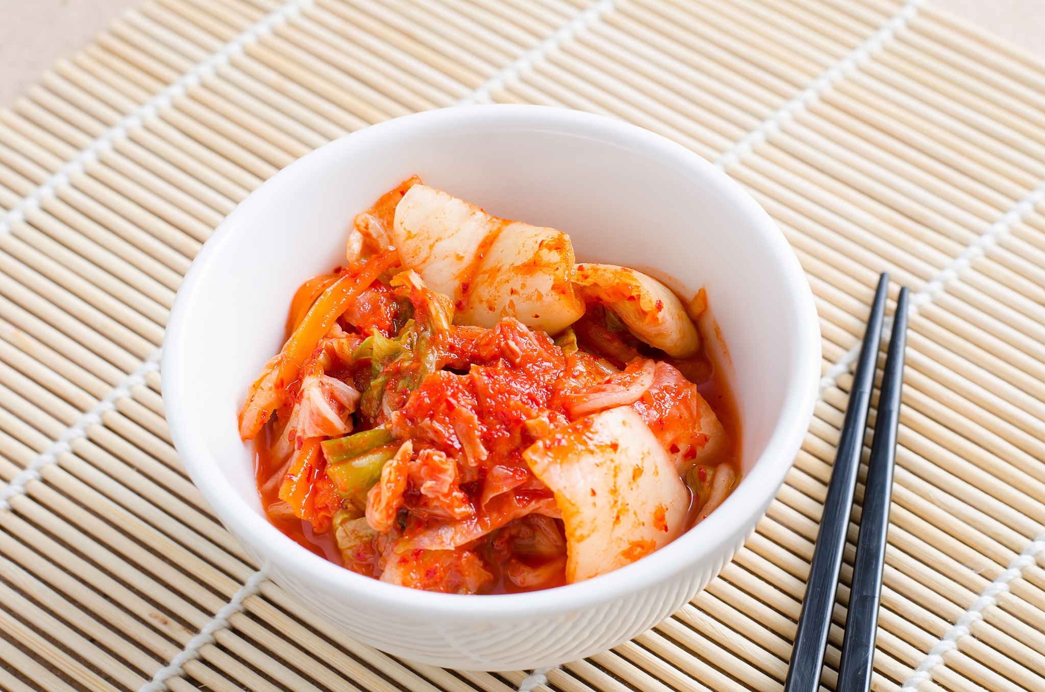 kimchi cabbage (korean food) in a bowl