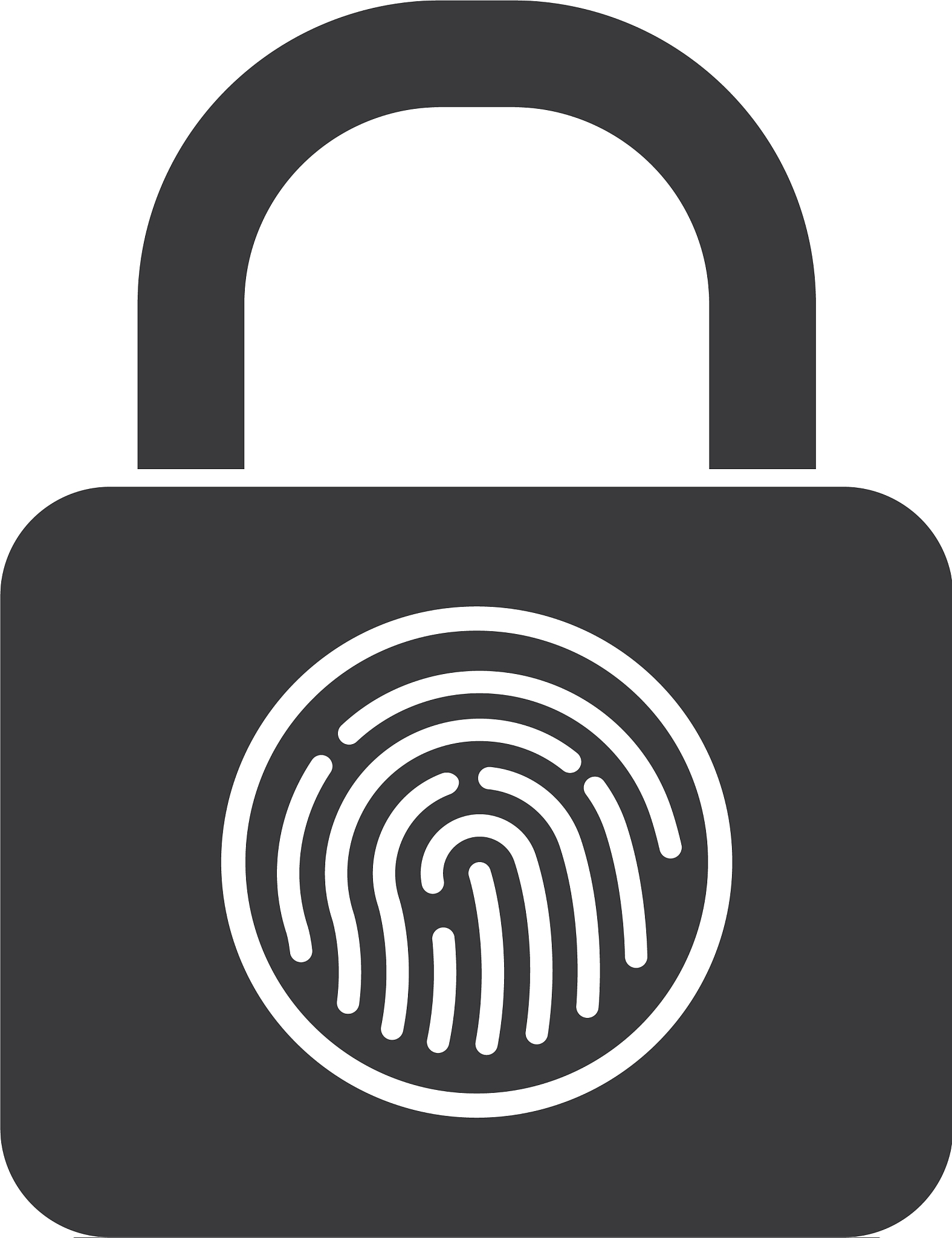 finger lock technology icon