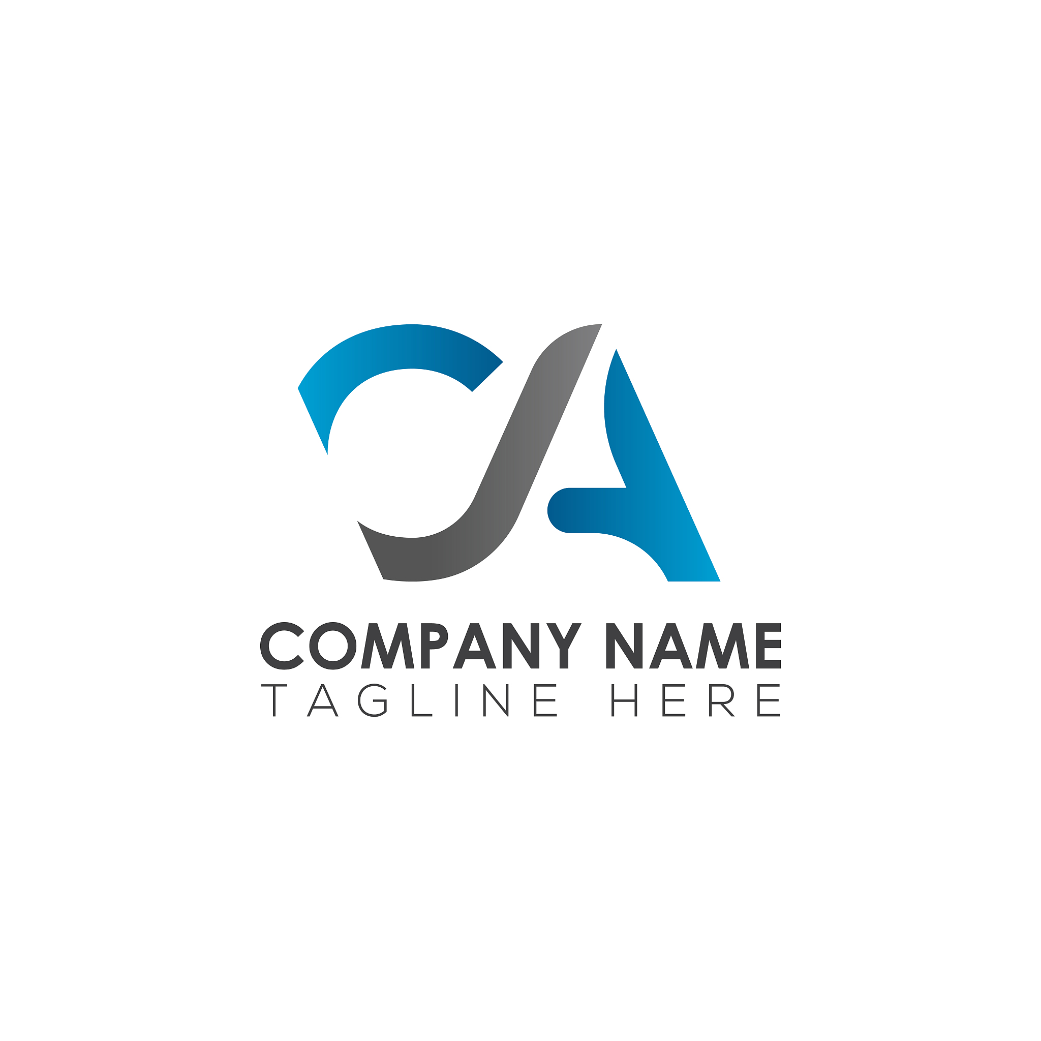 letter type ca logo design for your business. simple letter ca l